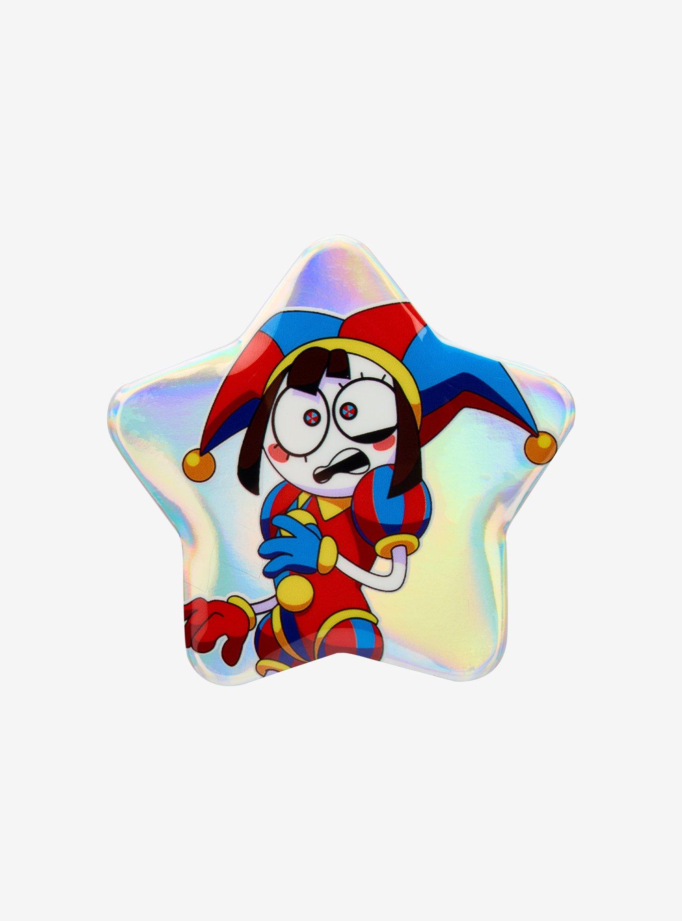 The Amazing Digital Circus Pomni Holographic Star Button, , hi-res