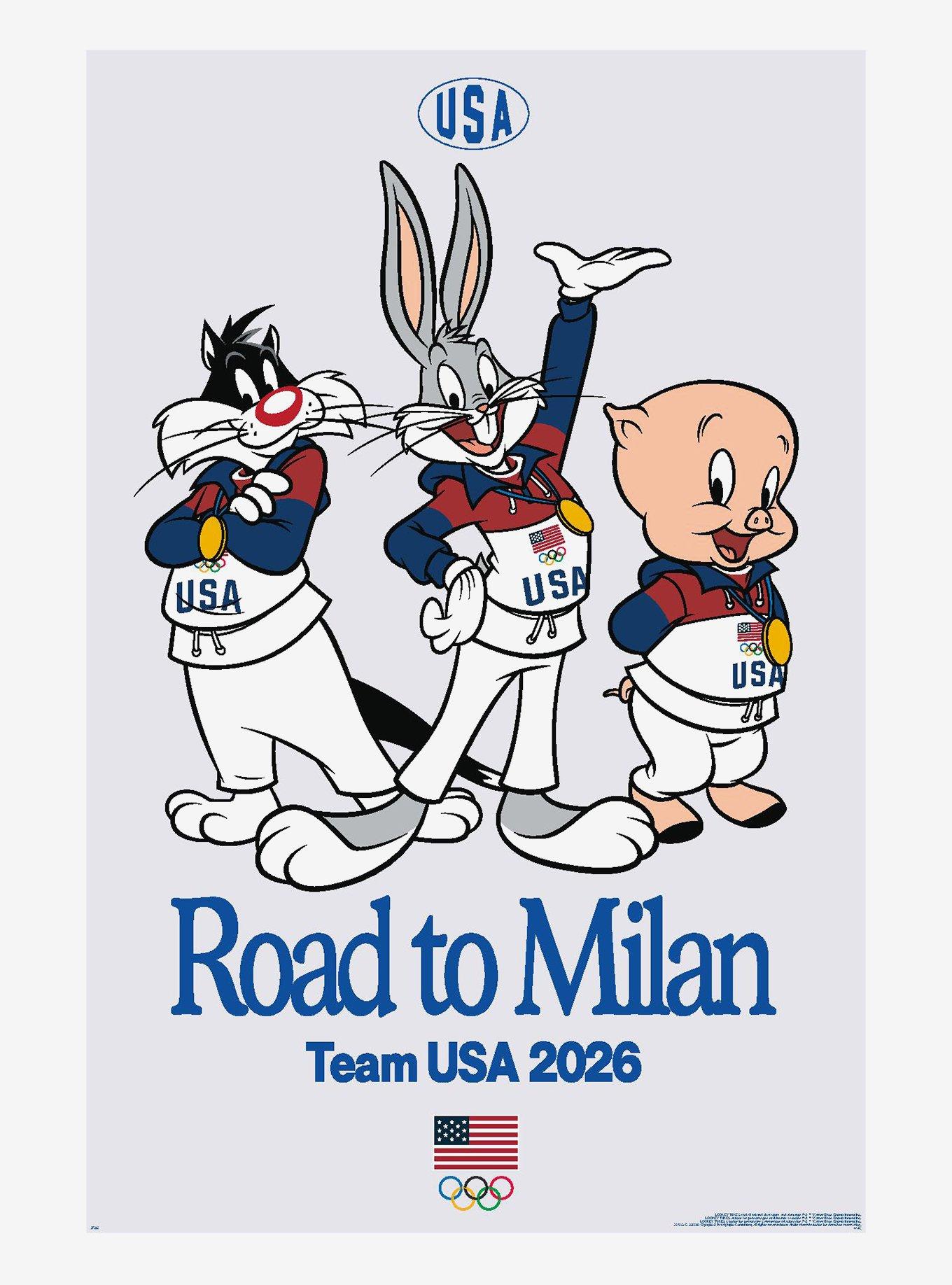 Looney Tunes X Team USA Road To Milan Poster, , hi-res