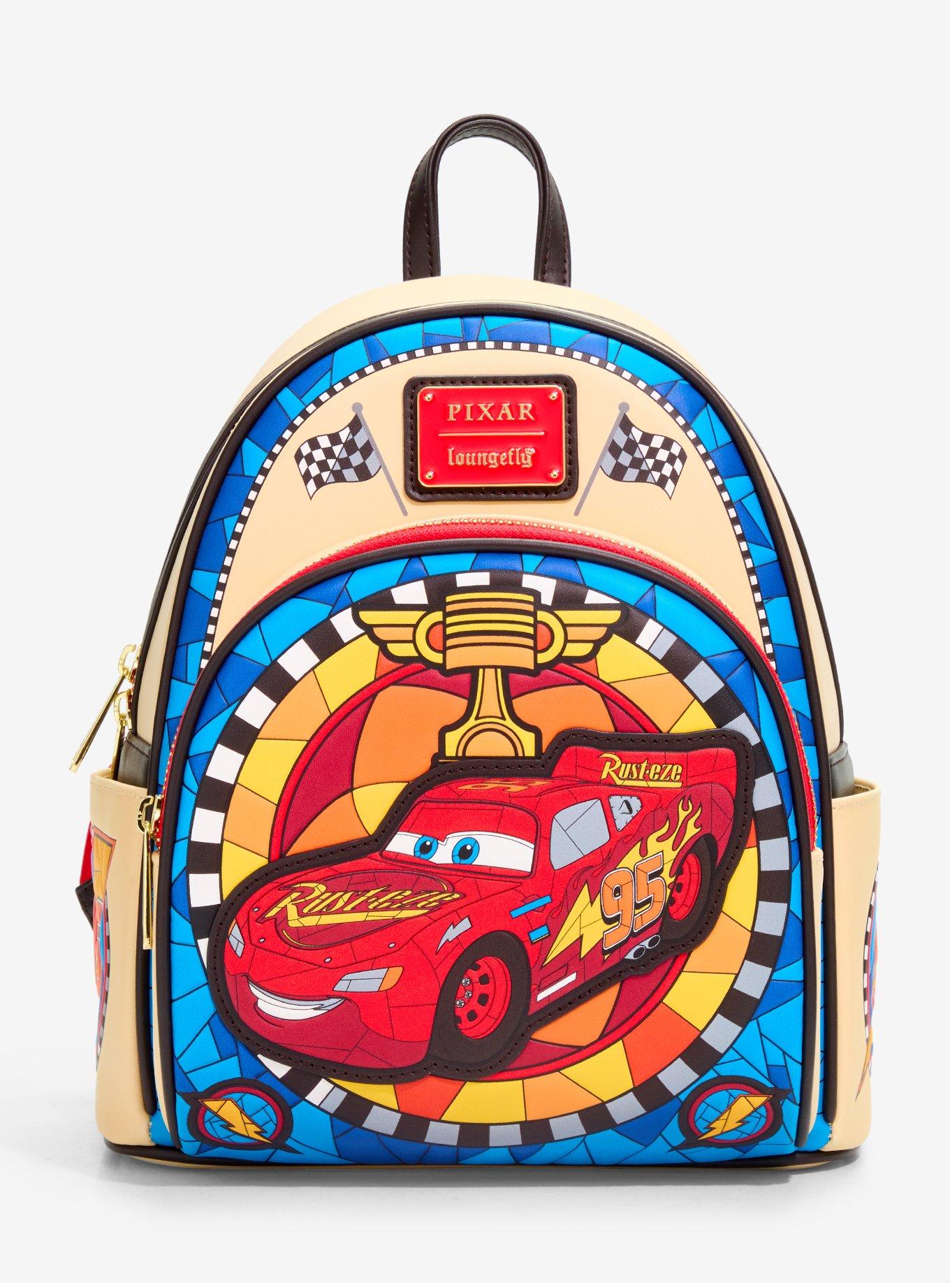 disney cars lightning mcqueen mini backpack EXCLUSIVE RESTOCK: Loungefly Metallic Cosplay front accessories pocket Loungefly Disney Cars Lightning McQueen