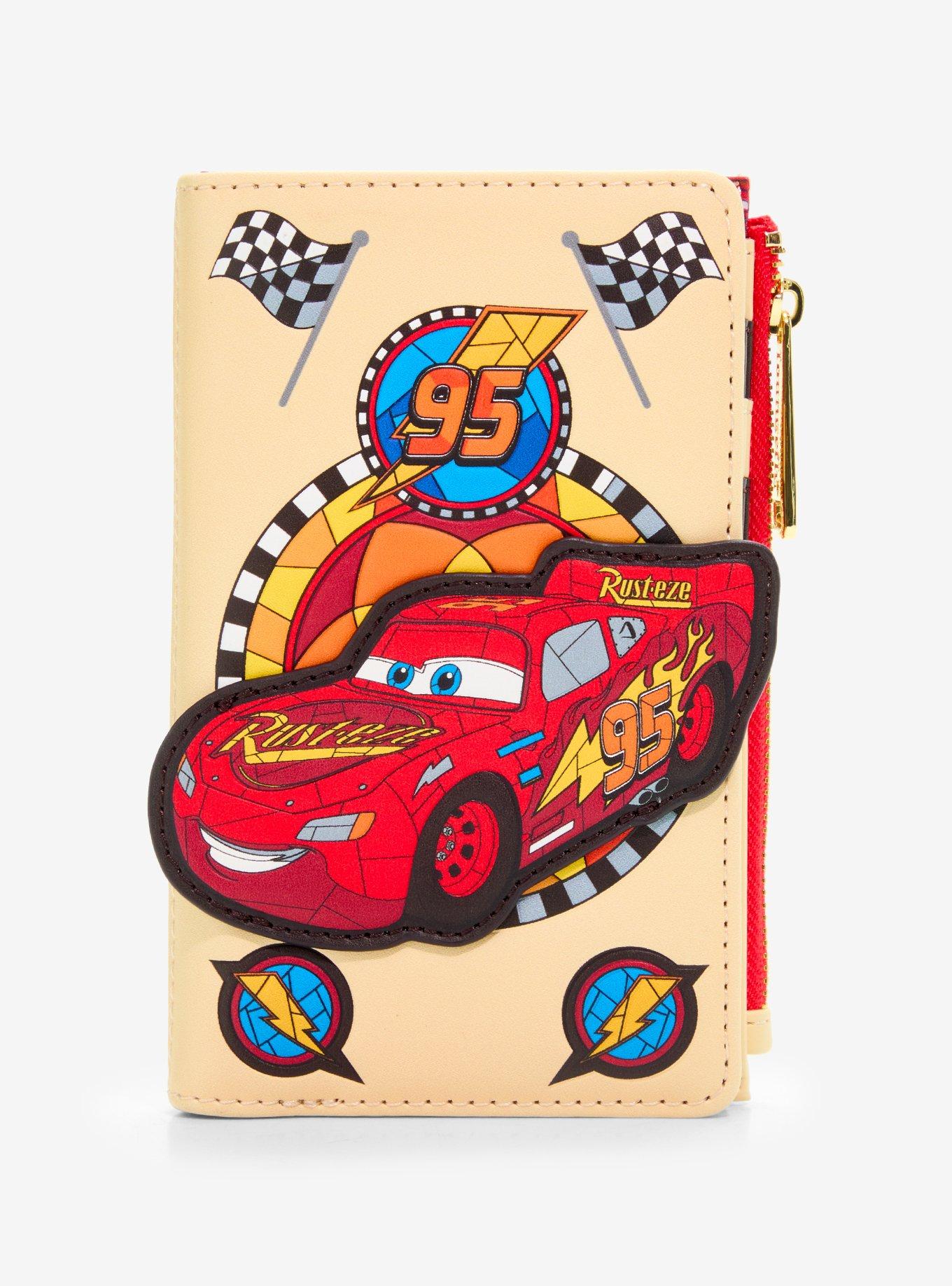 Loungefly Disney Cars Lightning McQueen Stained Glass Zip Wallet &mdash; BoxLunch Exclusive, , hi-res