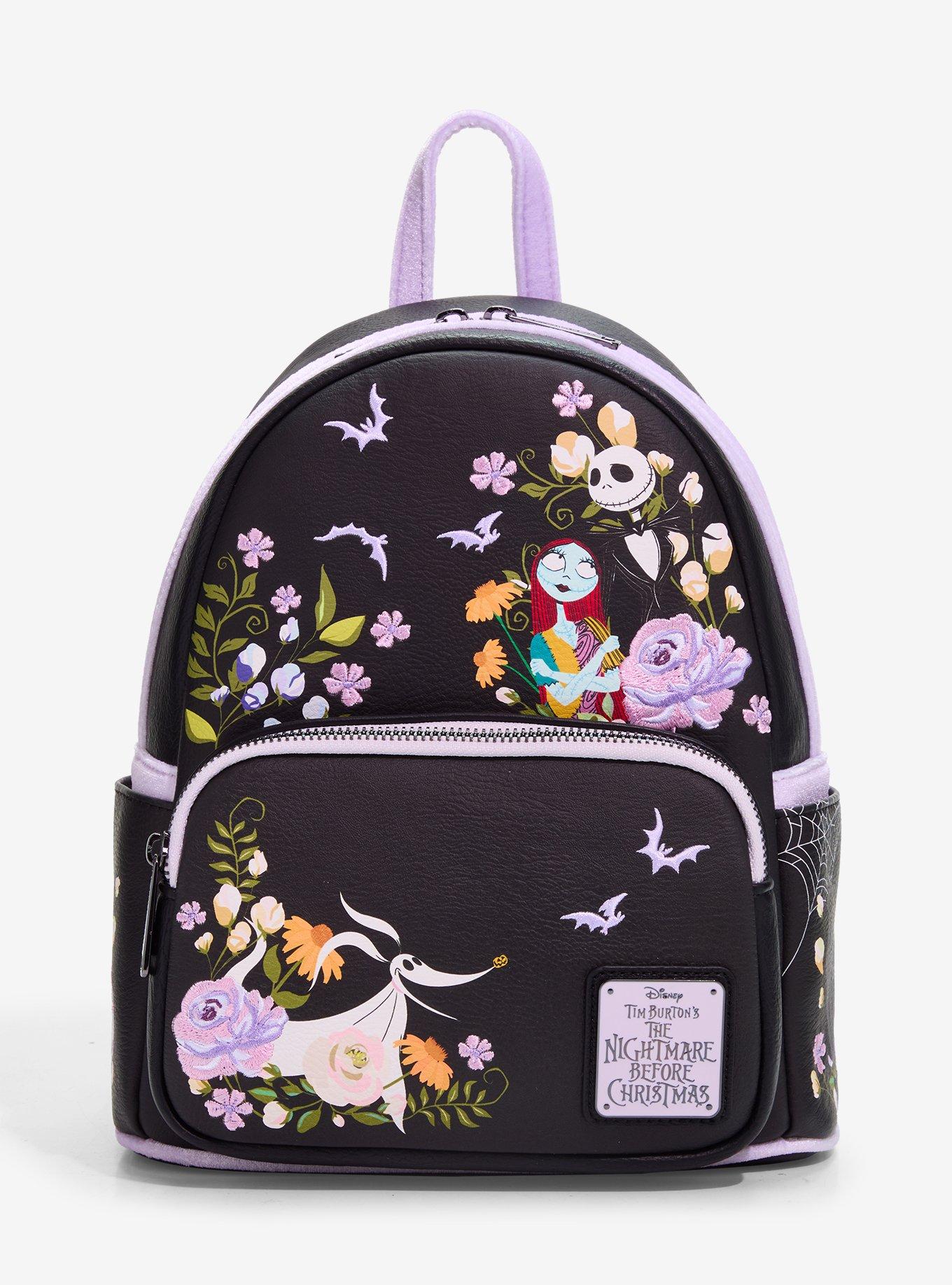 Loungefly Disney The Nightmare Before Christmas Floral Mini Backpack &mdash; BoxLunch Exclusive, , hi-res