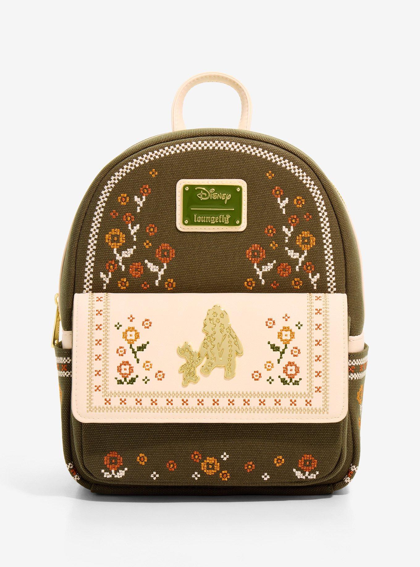 Loungefly Disney Winnie the Pooh Floral Cross Stitch Mini Backpack - BoxLunch Exclusive, , hi-res view 1