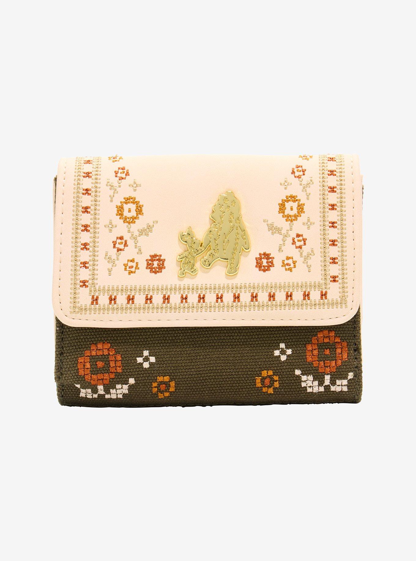 Loungefly Disney Winnie the Pooh Floral Cross Stitch Wallet - BoxLunch Exclusive, , hi-res