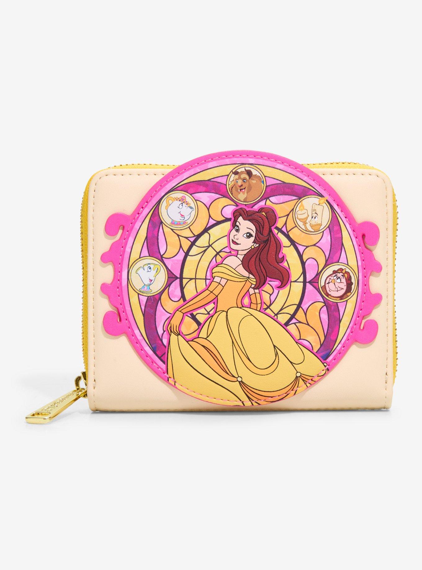 Loungefly Disney Beauty and the Beast Belle Stained Glass Zip Wallet &mdash; BoxLunch Exclusive, , hi-res