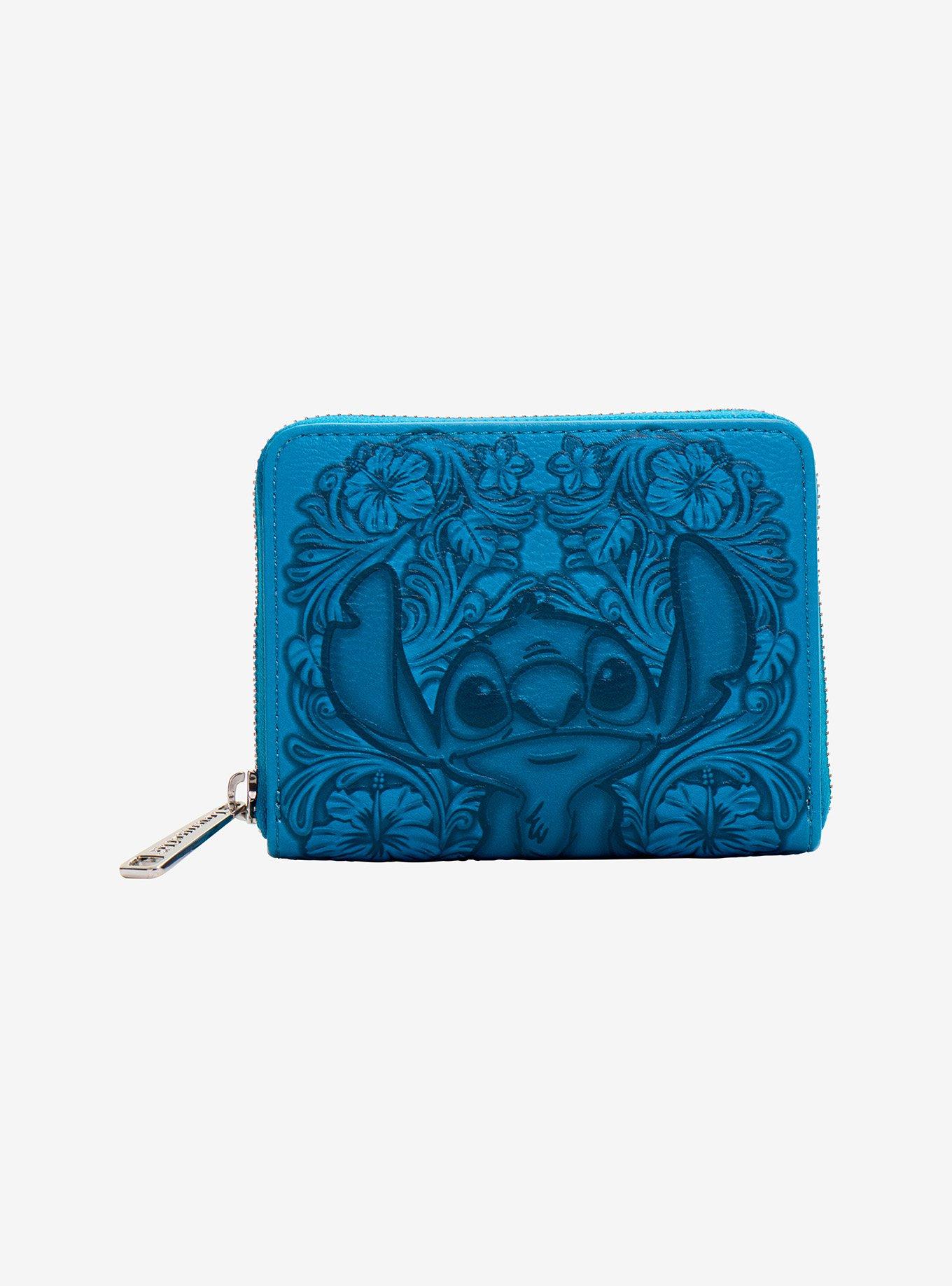 Loungefly Disney Lilo & Stitch Blue Floral Wallet - BoxLunch Exclusive, , hi-res