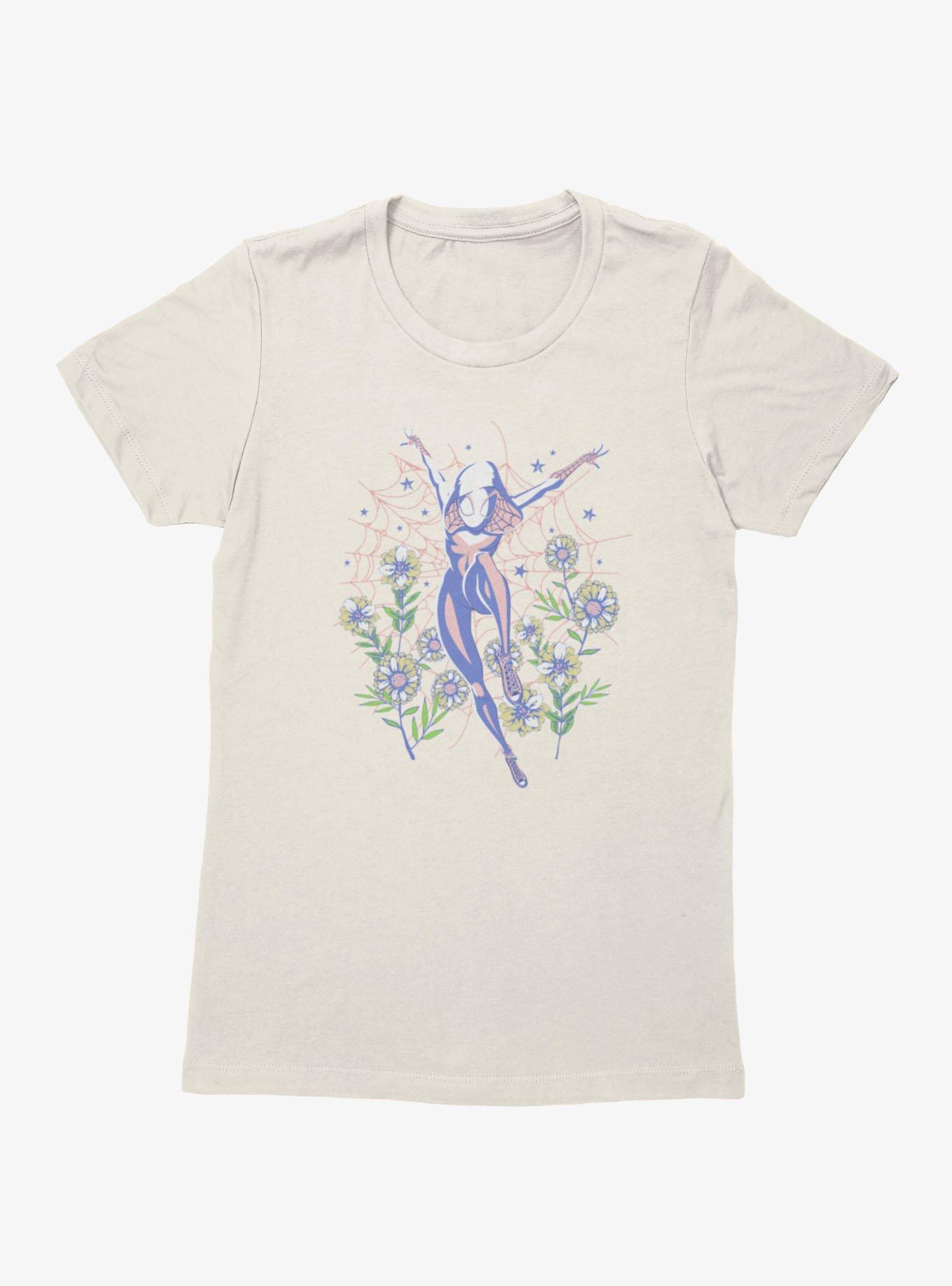 Marvel Spider-Gwen Ghost Spider Floral Web Womens T-Shirt BoxLunch Exclusive, , hi-res