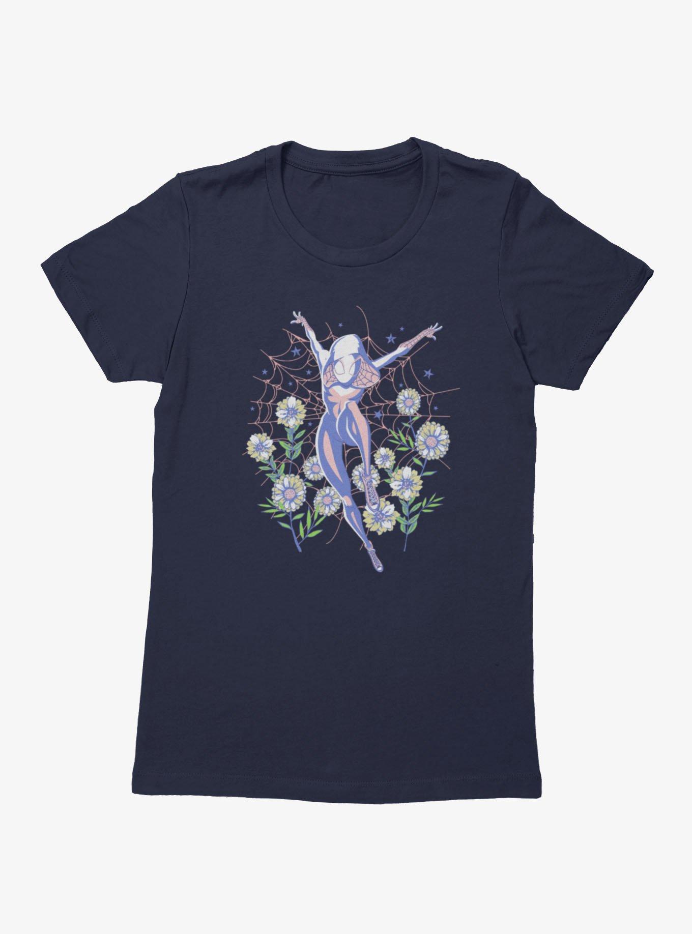 Marvel Spider-Gwen Ghost Spider Floral Web Womens T-Shirt BoxLunch Exclusive