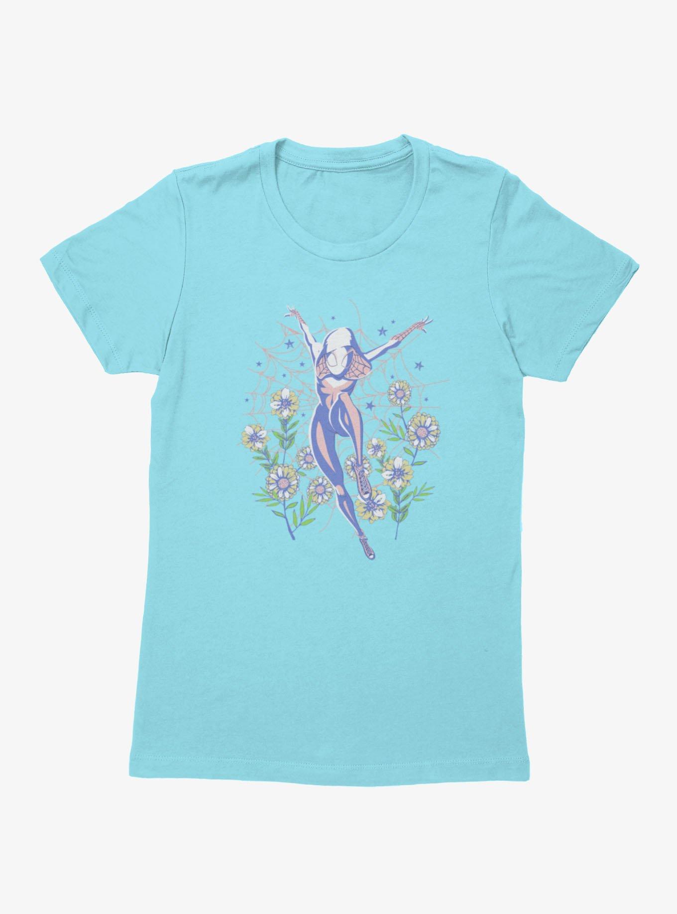 Marvel Spider-Gwen Ghost Spider Floral Web Womens T-Shirt BoxLunch Exclusive