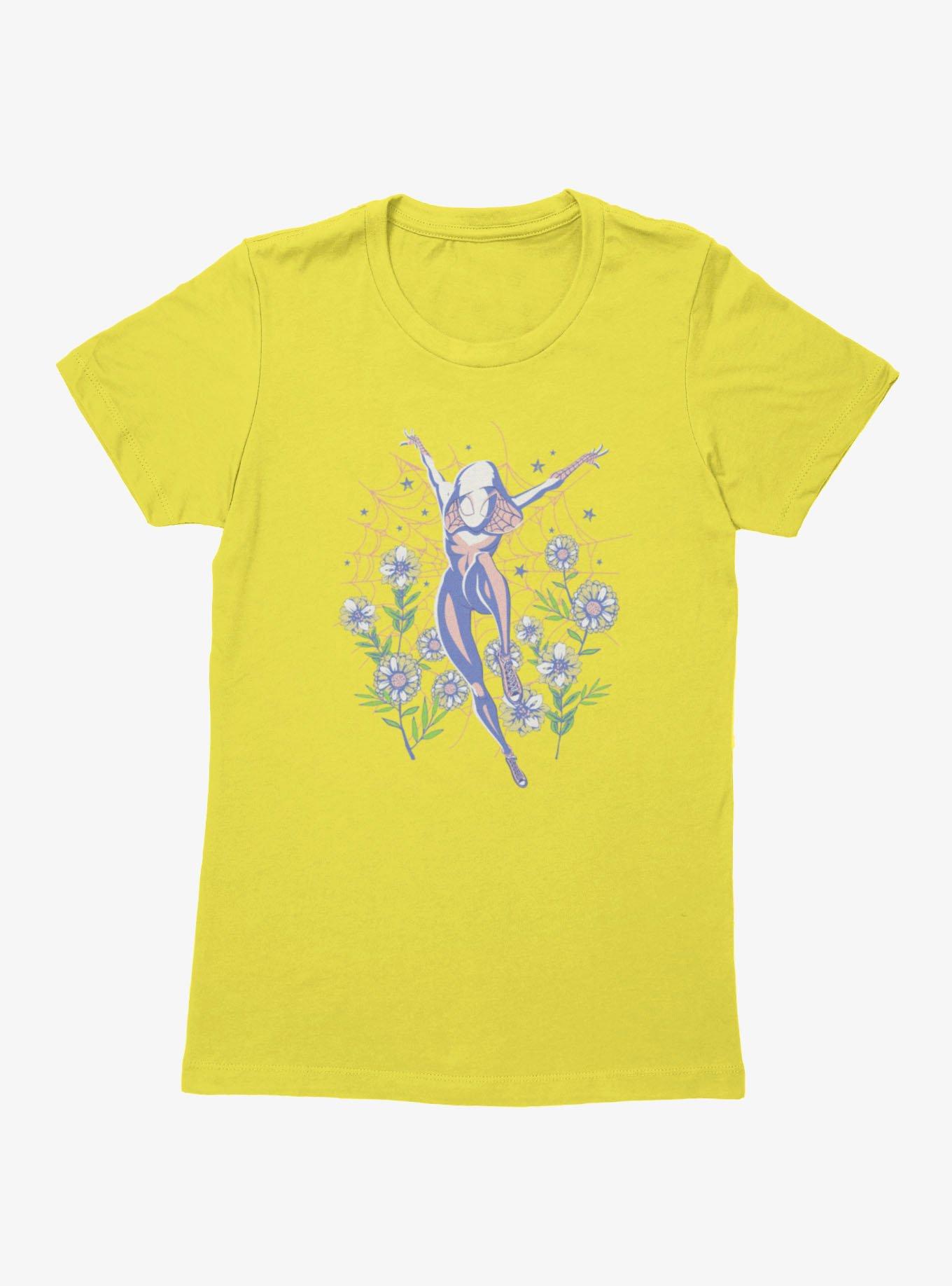 Marvel Spider-Gwen Ghost Spider Floral Web Womens T-Shirt BoxLunch Exclusive