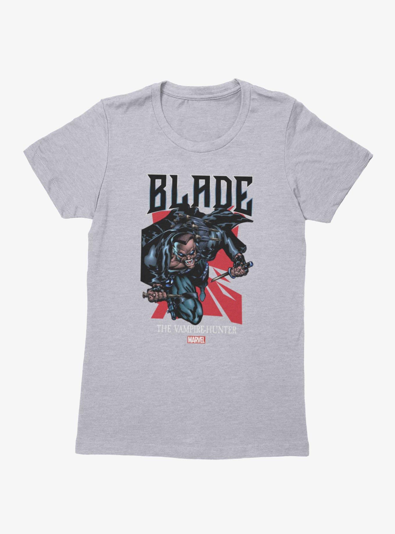 Marvel Comics Retro Blade Vampire Hunter Attack Womens T-Shirt BoxLunch Exclusive, , hi-res