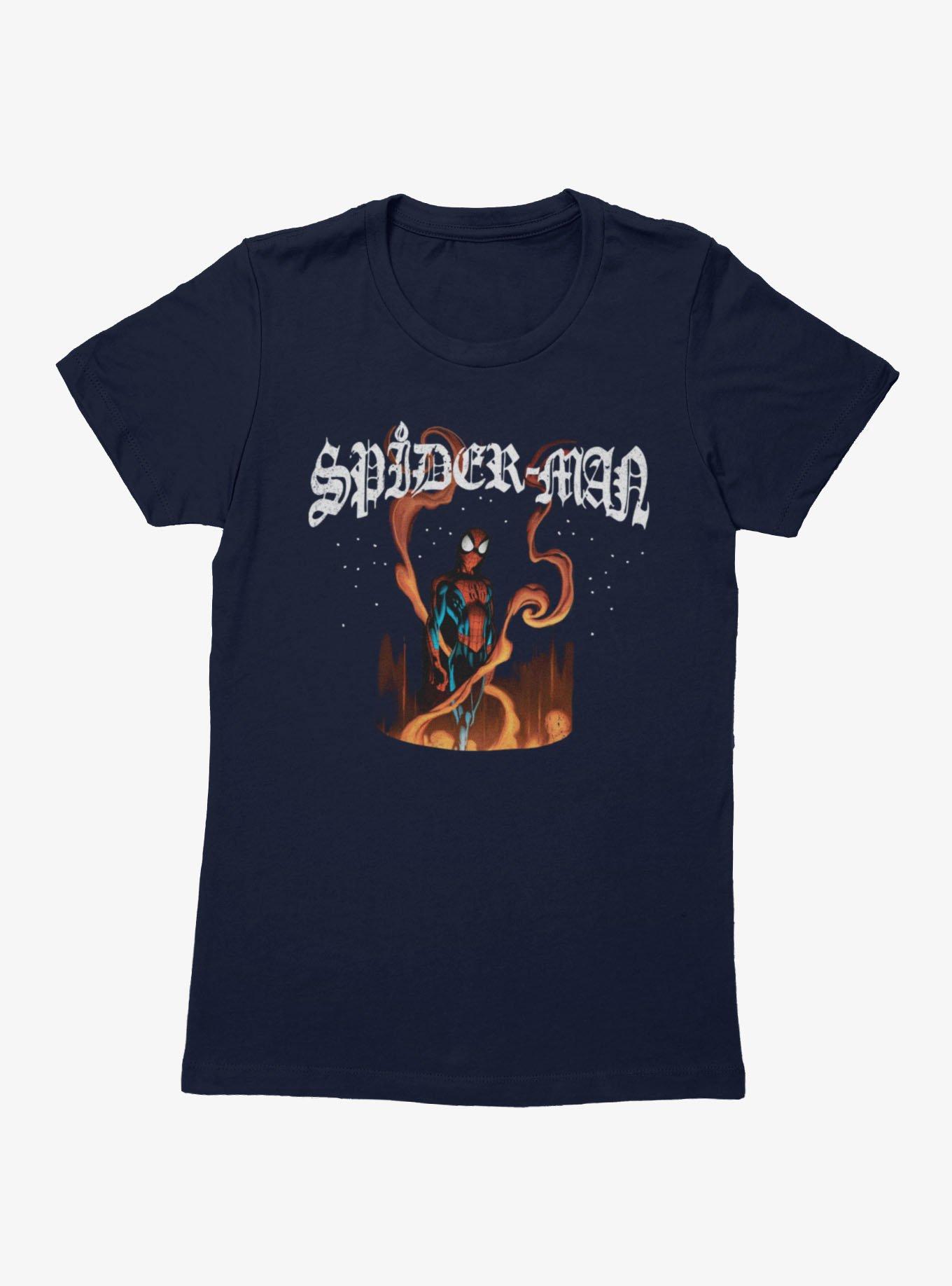 Marvel Spider-Man Fire Womens T-Shirt BoxLunch Exclusive, , hi-res