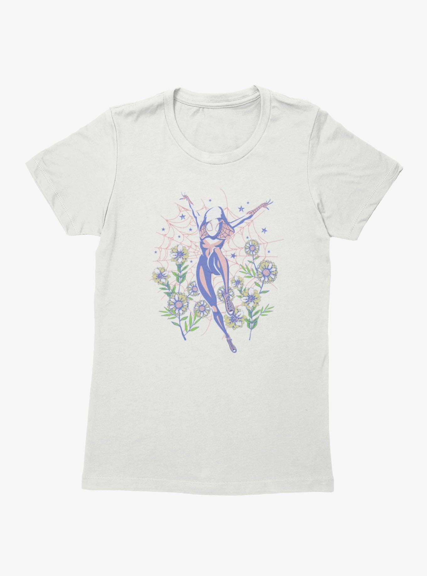 Marvel Spider-Gwen Ghost Spider Floral Web Womens T-Shirt BoxLunch Exclusive
