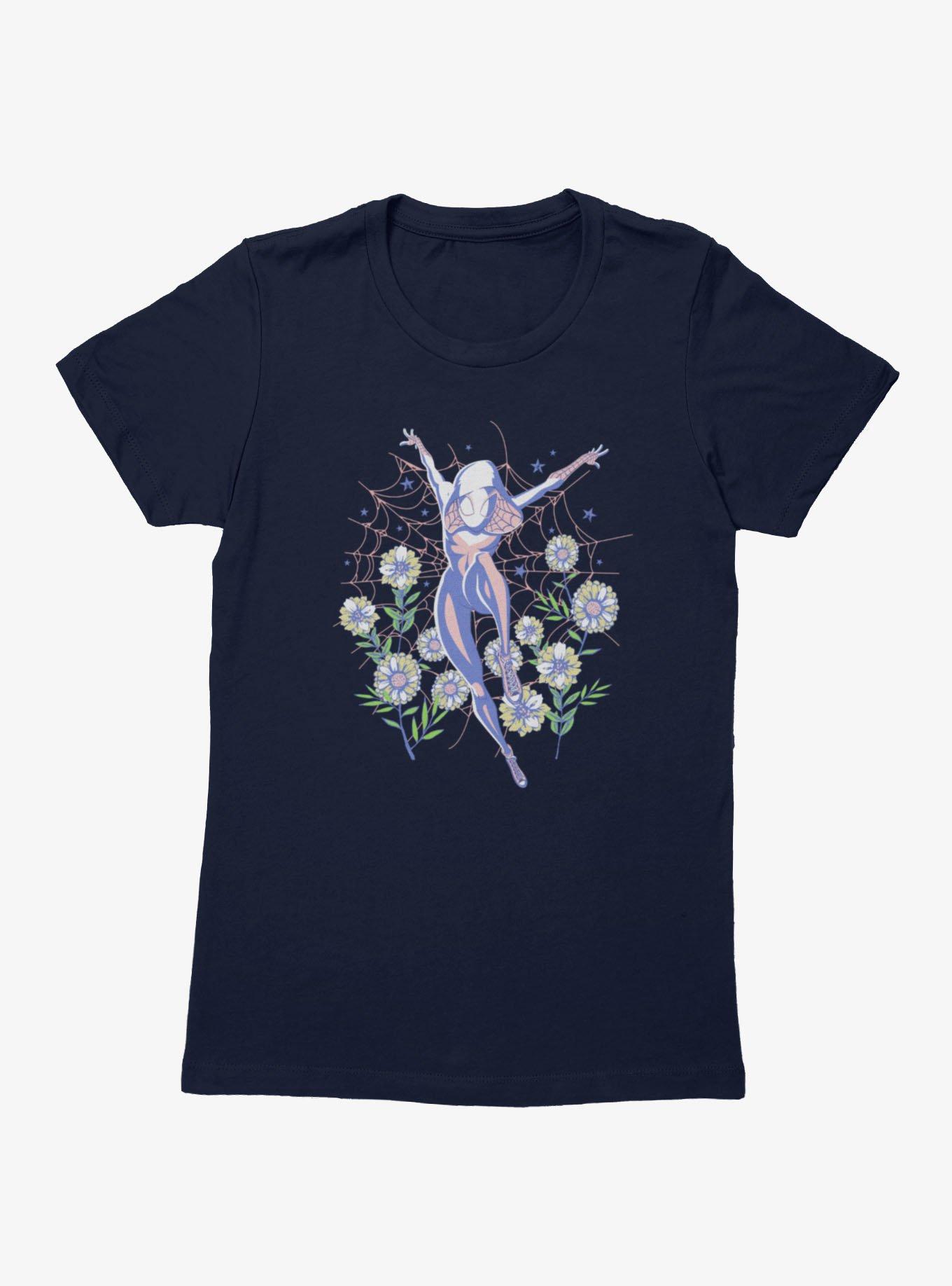 Marvel Spider-Gwen Ghost Spider Floral Web Womens T-Shirt BoxLunch Exclusive
