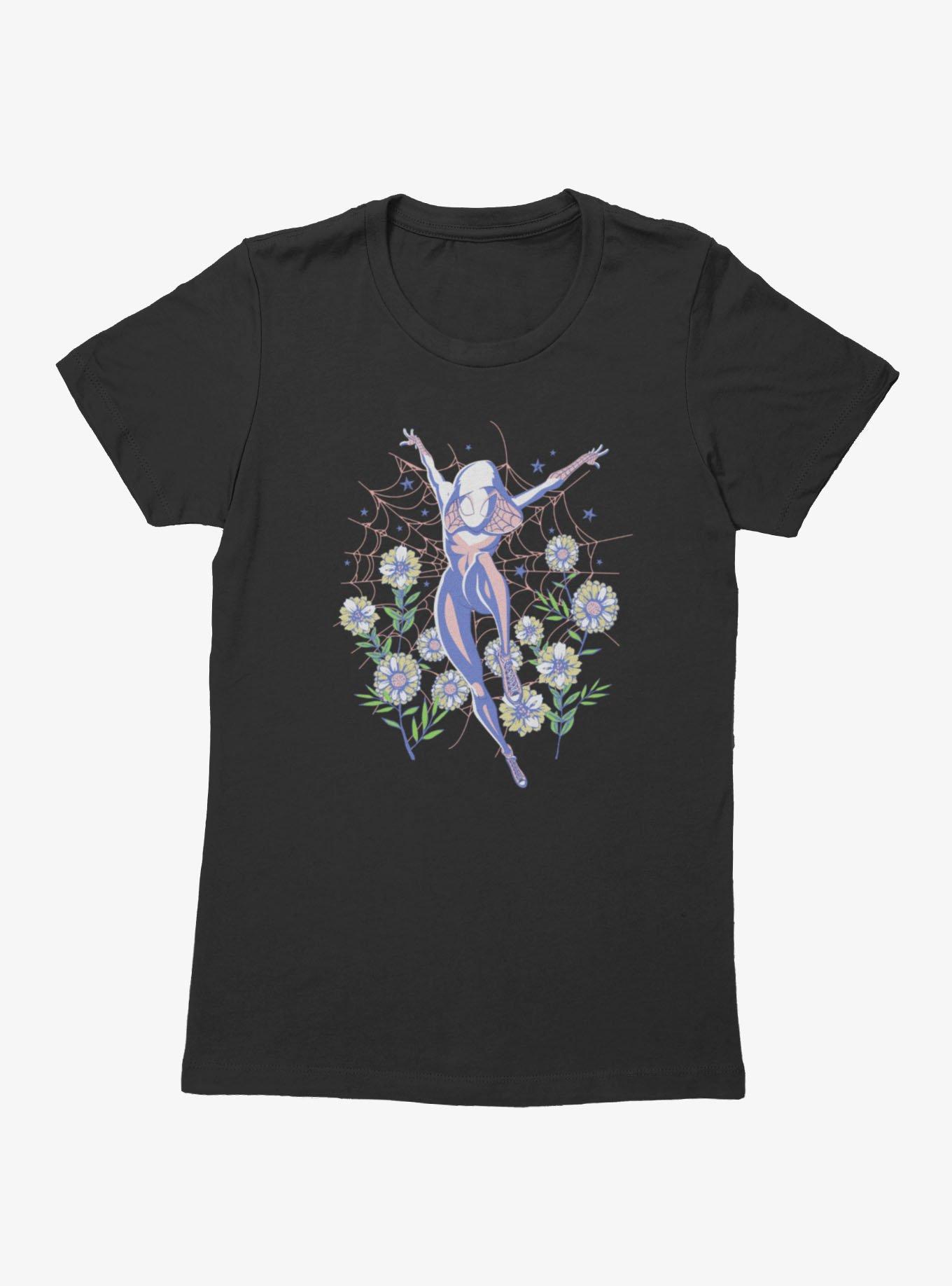 Marvel Spider-Gwen Ghost Spider Floral Web Womens T-Shirt BoxLunch Exclusive