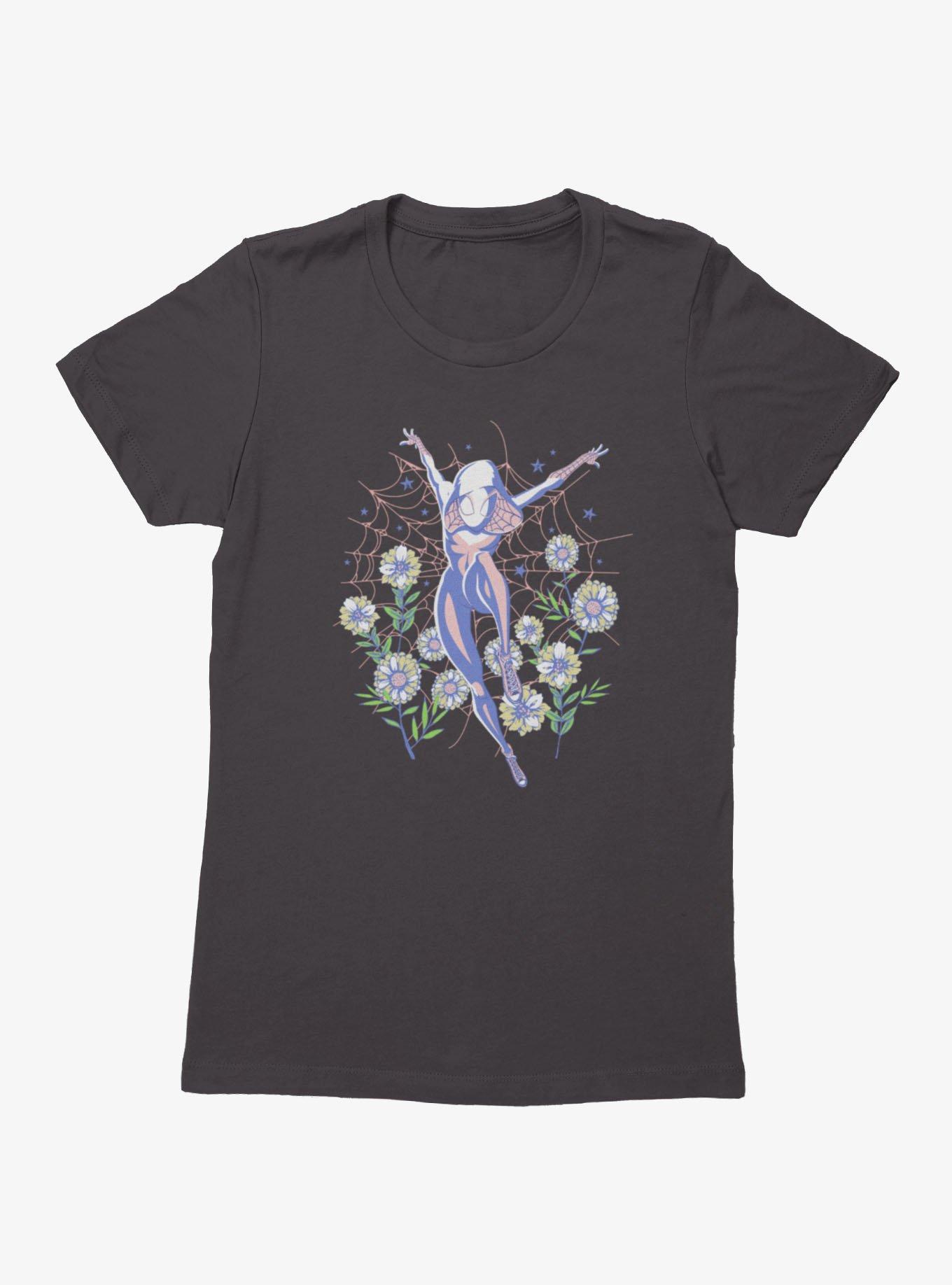 Marvel Spider-Gwen Ghost Spider Floral Web Womens T-Shirt BoxLunch Exclusive