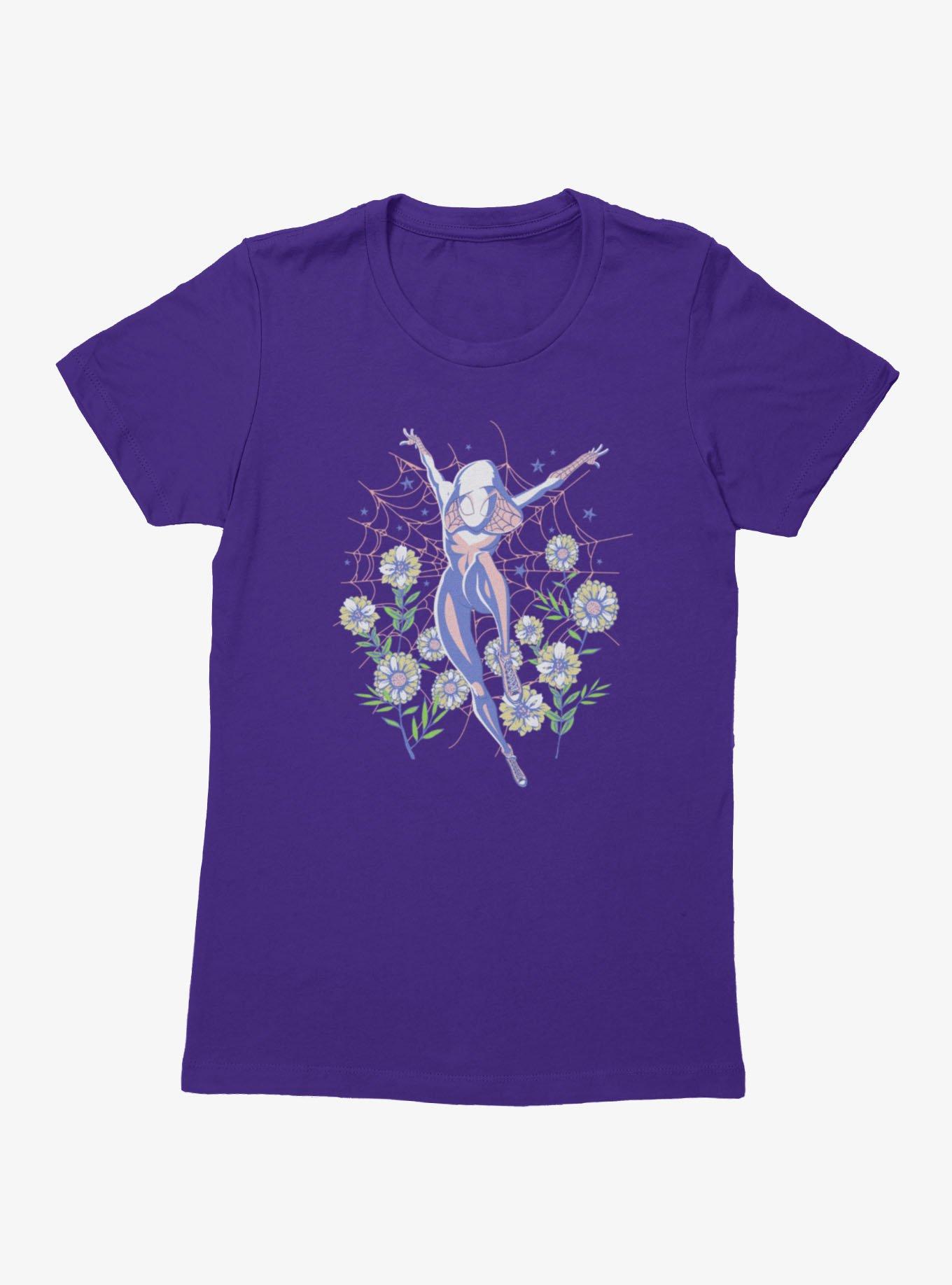 Marvel Spider-Gwen Ghost Spider Floral Web Womens T-Shirt BoxLunch Exclusive
