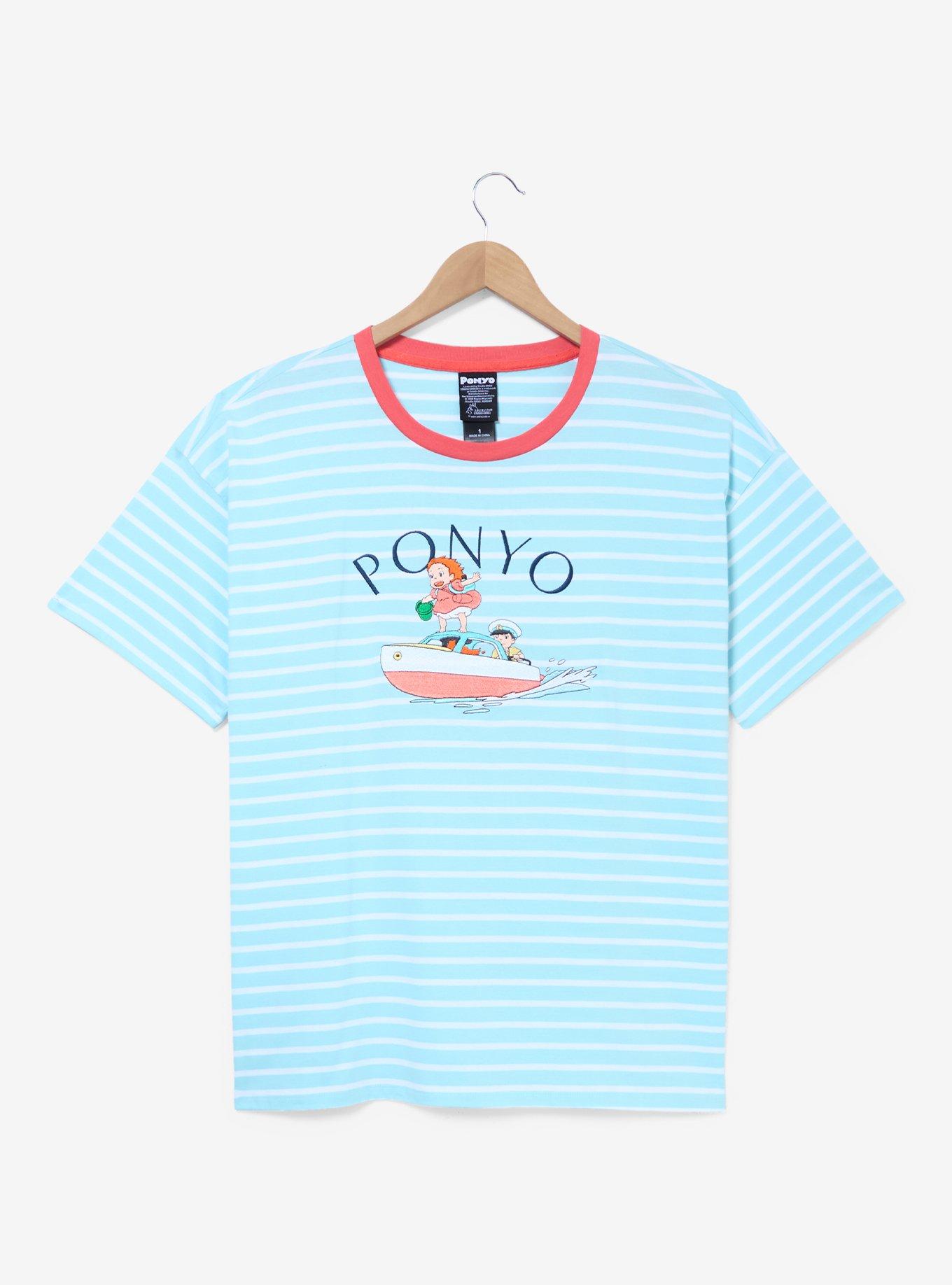 Studio Ghibli&reg; Ponyo Sosuke & Ponyo Striped Women's T-Shirt - BoxLunch Exclusive, , hi-res