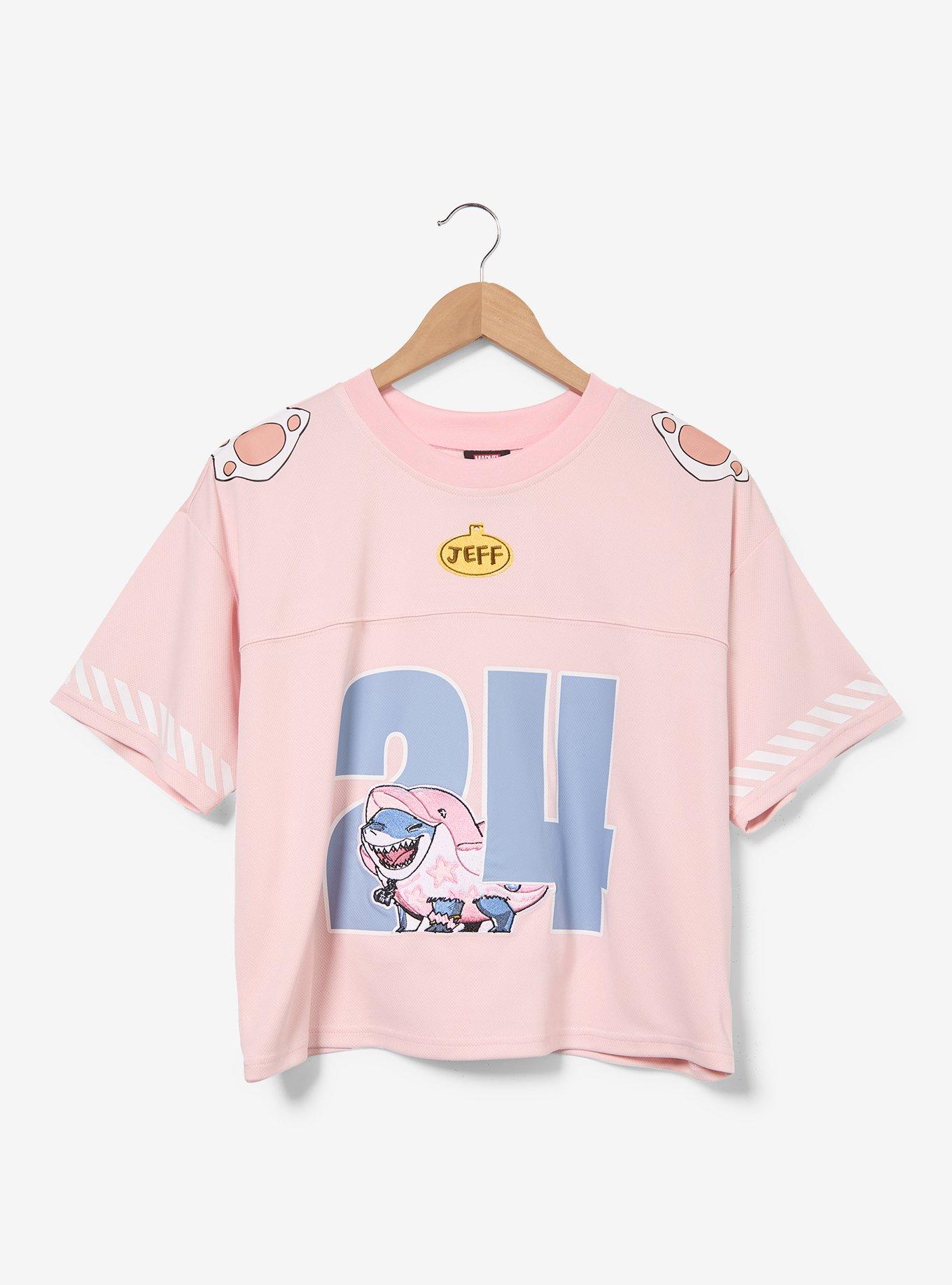 Marvel Rivals Jeff the Land Shark Women's Cropped Football Jersey - BoxLunch Exclusive, , hi-res