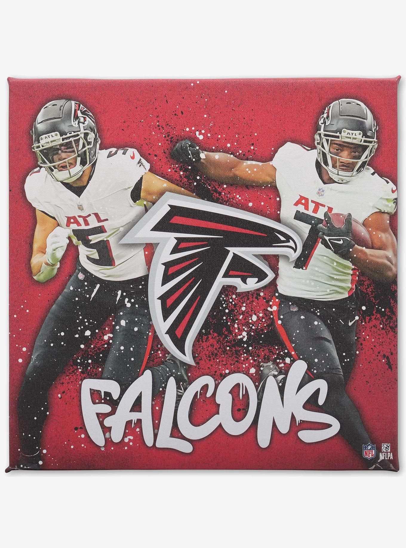 NFL Atlanta Falcons Drake London & Bijan Robinson Painterly Splash Canvas Wall Decor, , hi-res