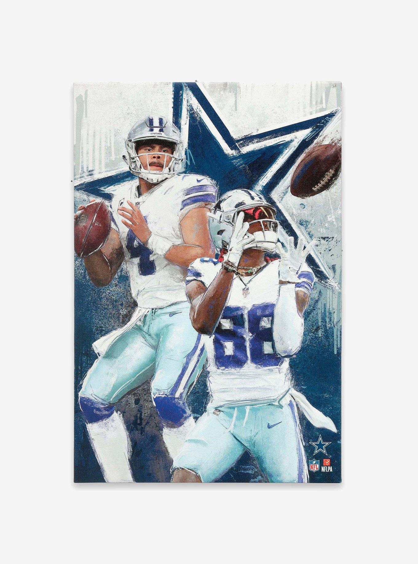 NFL Dallas Cowboys Dak Prescott & CeeDee Lamb Painterly Graffiti Canvas Wall Decor, , hi-res
