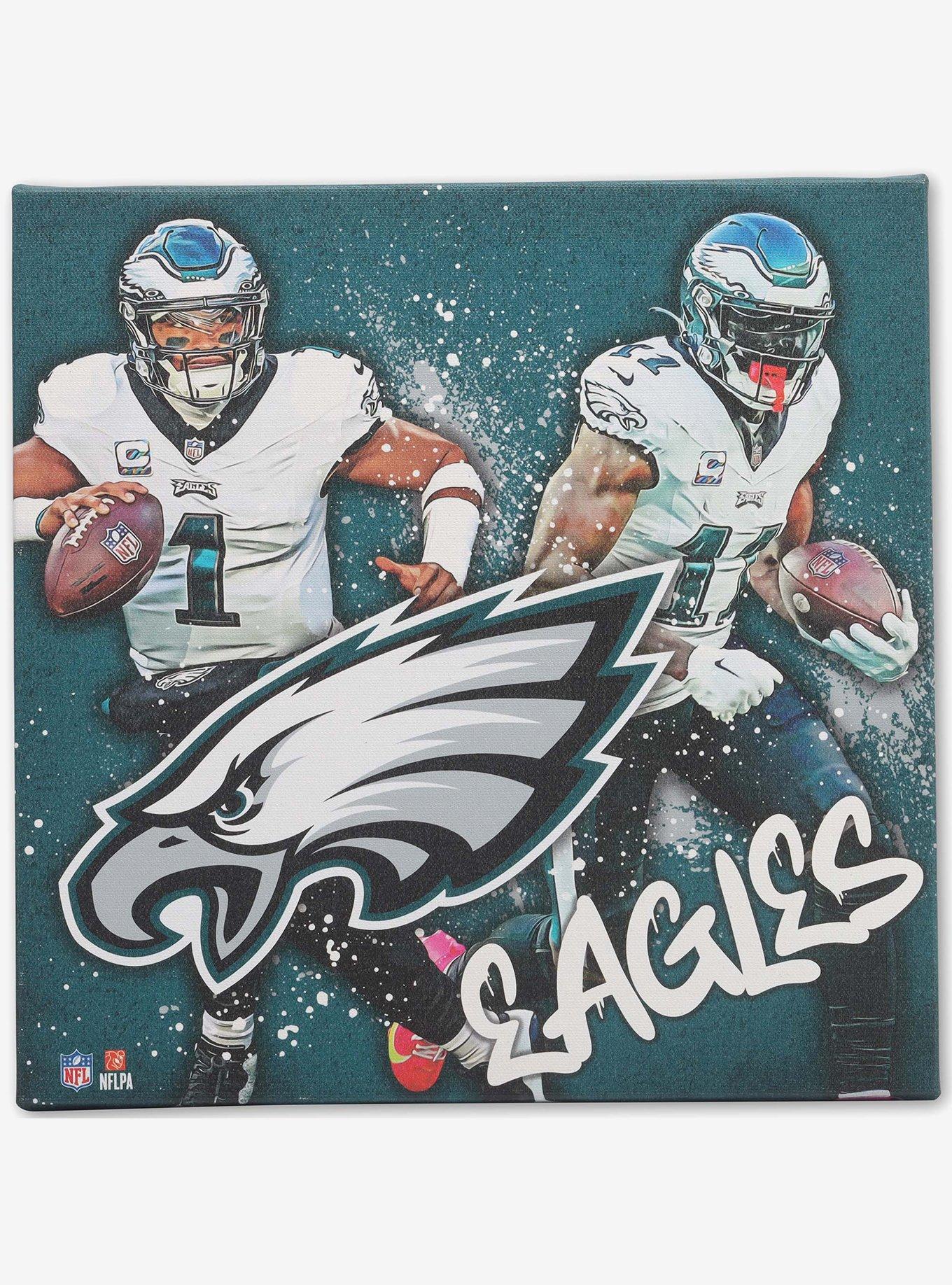 NFL Philadelphia Eagles Jalen Hurts & A.J. Brown Painterly Splash Canvas Wall Decor, , hi-res