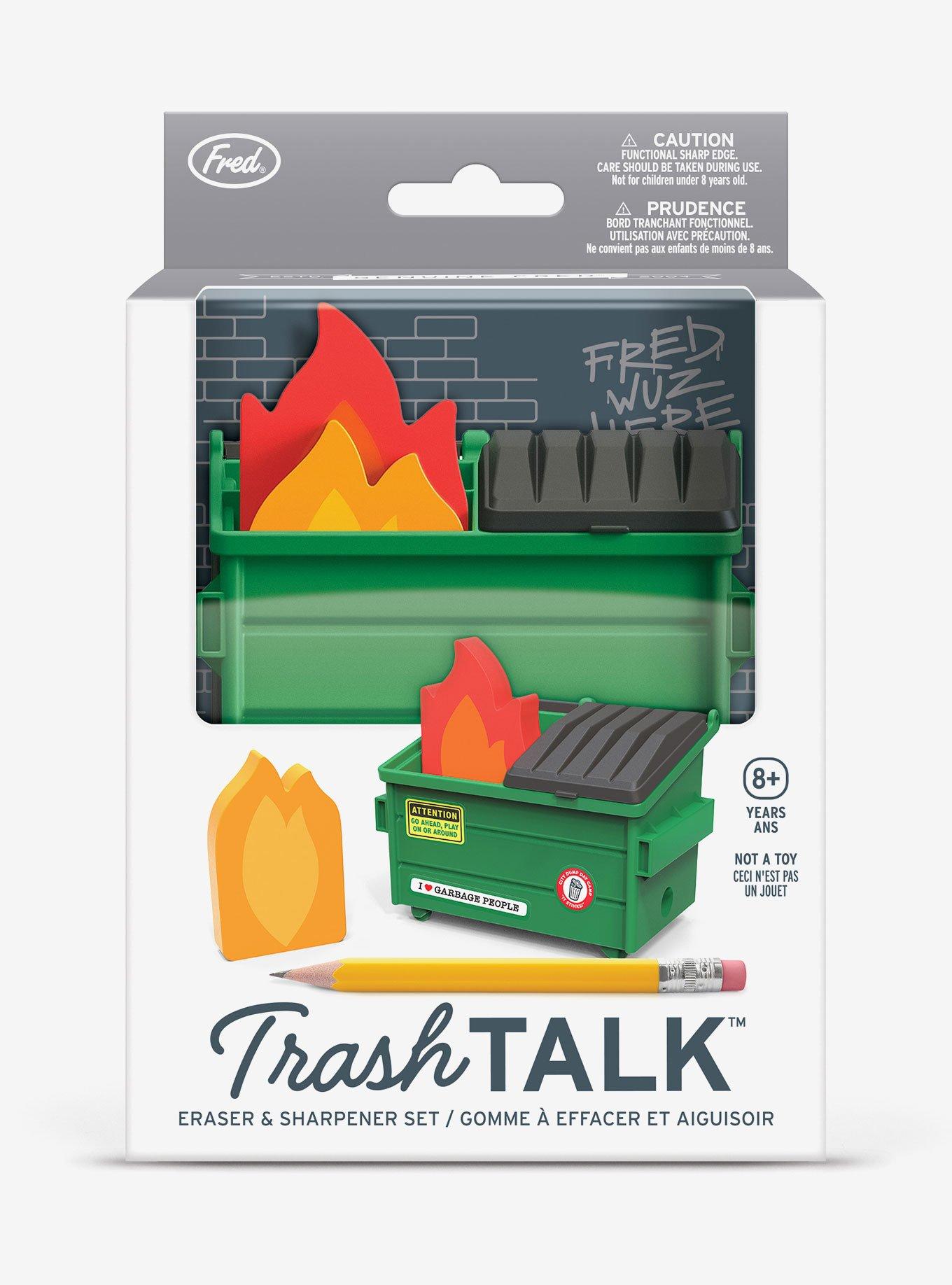 Trash Talk Eraser & Sharpener Set, , hi-res
