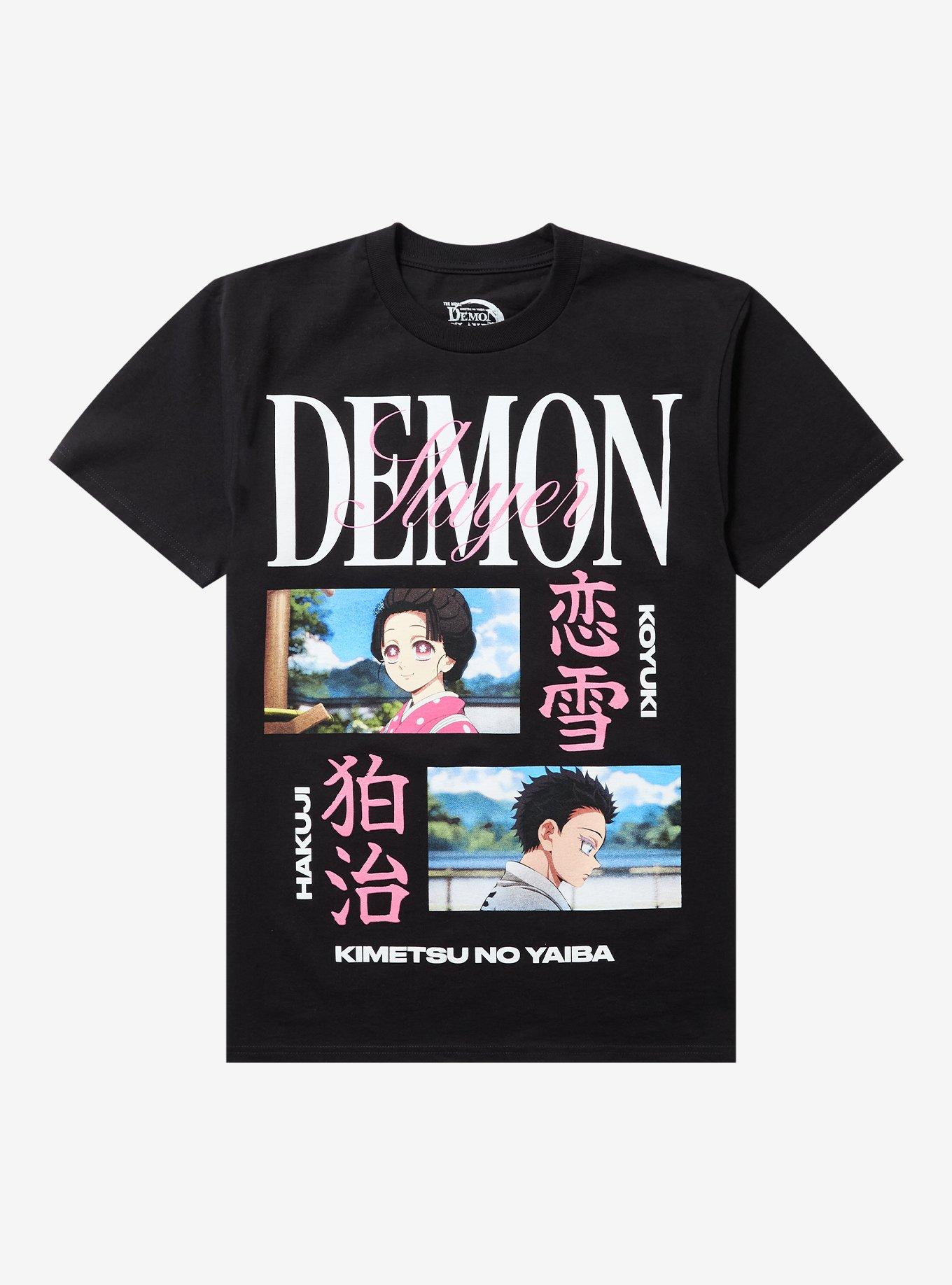 Demon Slayer: Kimetsu No Yaiba Hakuji & Koyuki Pink Glitter T-Shirt, , hi-res