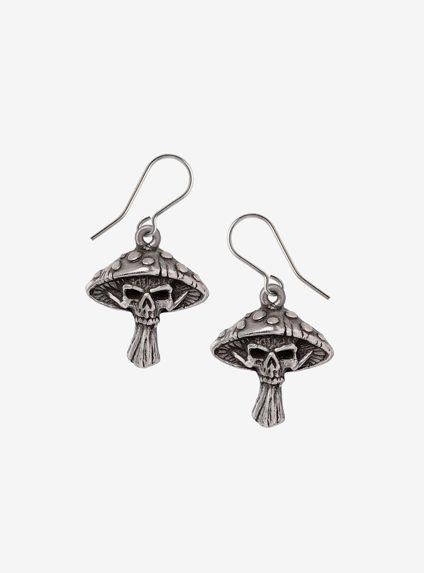 Death Cap Mushroom Earrings, , hi-res