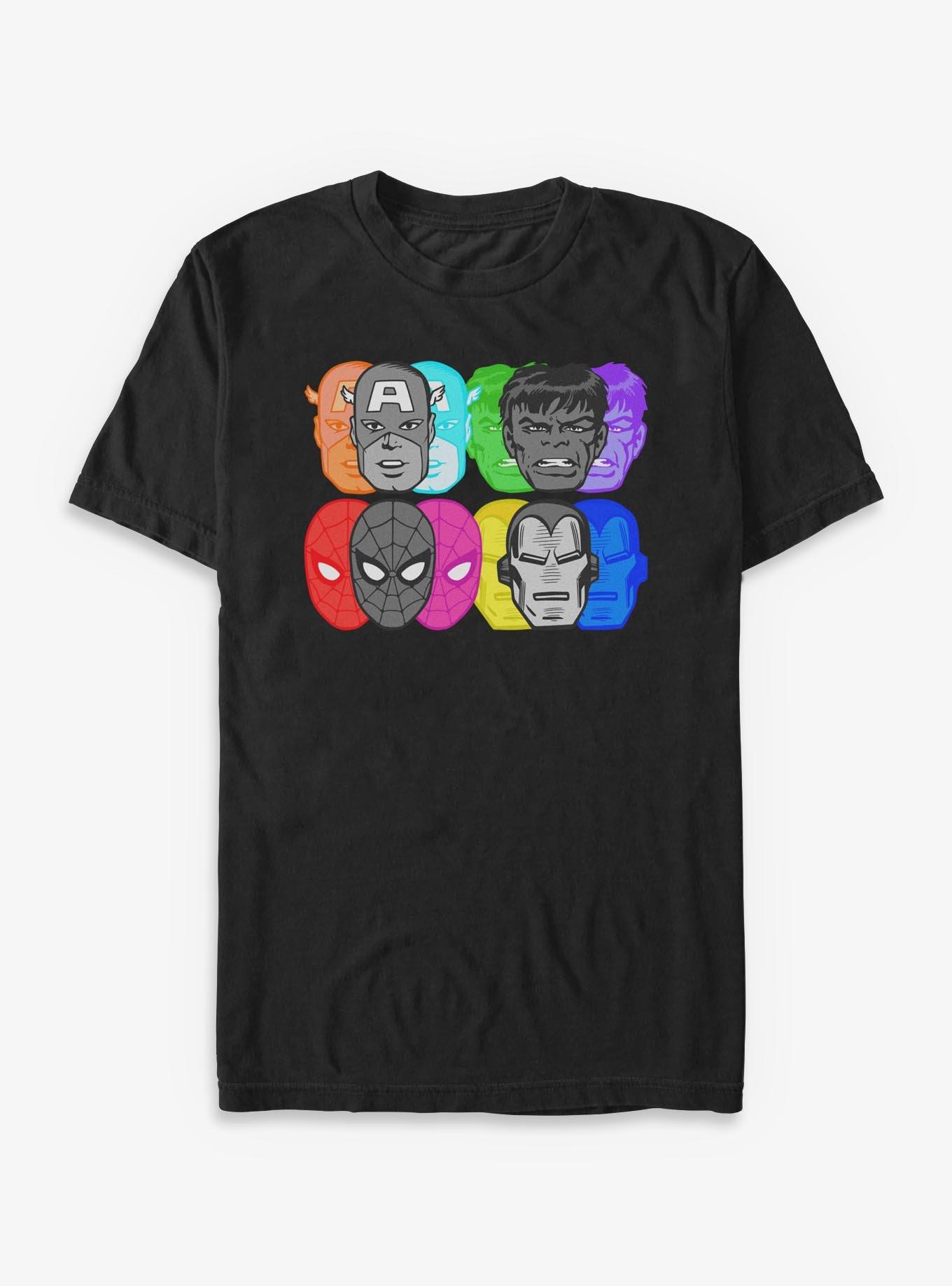 Marvel Retro Hero Faces T-Shirt