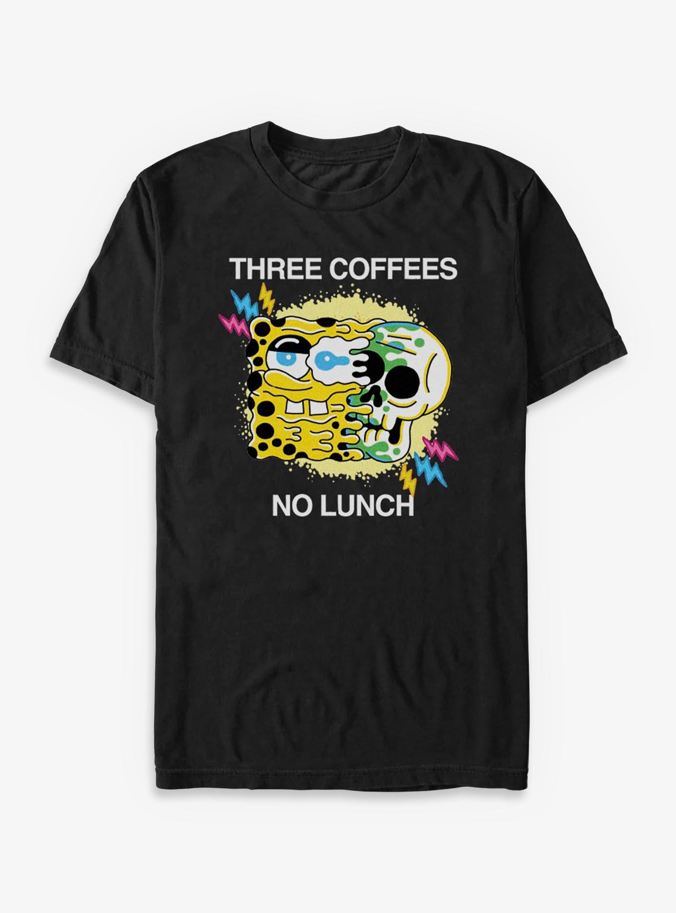 Spongebob Squarepants Three Coffees No Lunch T-Shirt, , hi-res