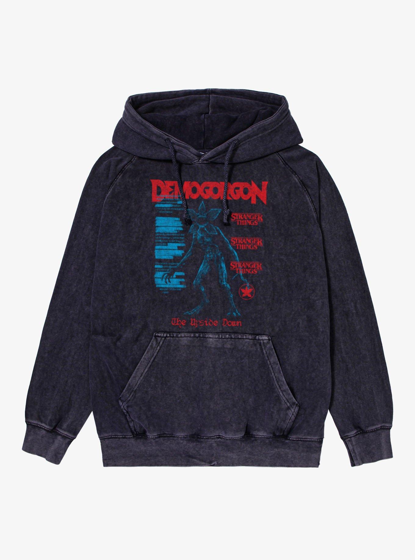 Stranger Things Demogorgon Classified Mineral Wash Hoodie BoxLunch Exclusive, , hi-res
