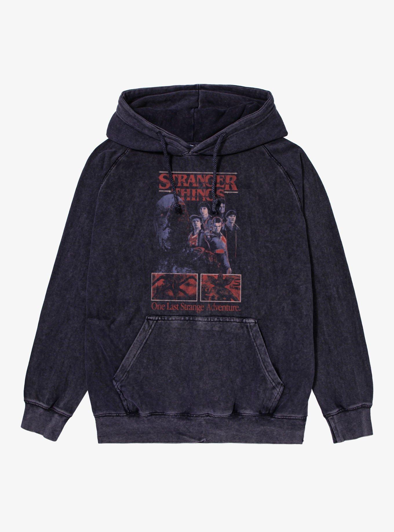 Stranger Things One Last Strange Adventure Mineral Wash Hoodie, , hi-res