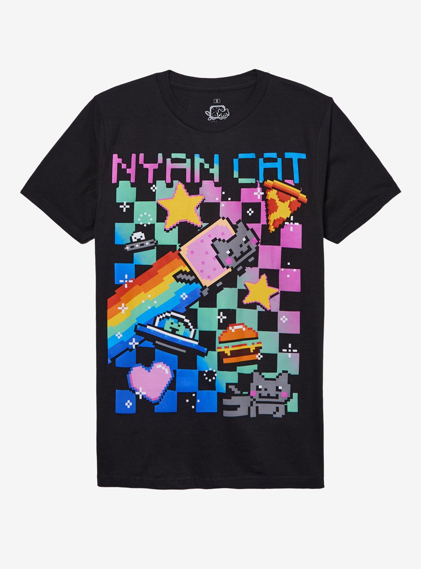 Nyan Cat 8-Bit Collage T-Shirt, , hi-res
