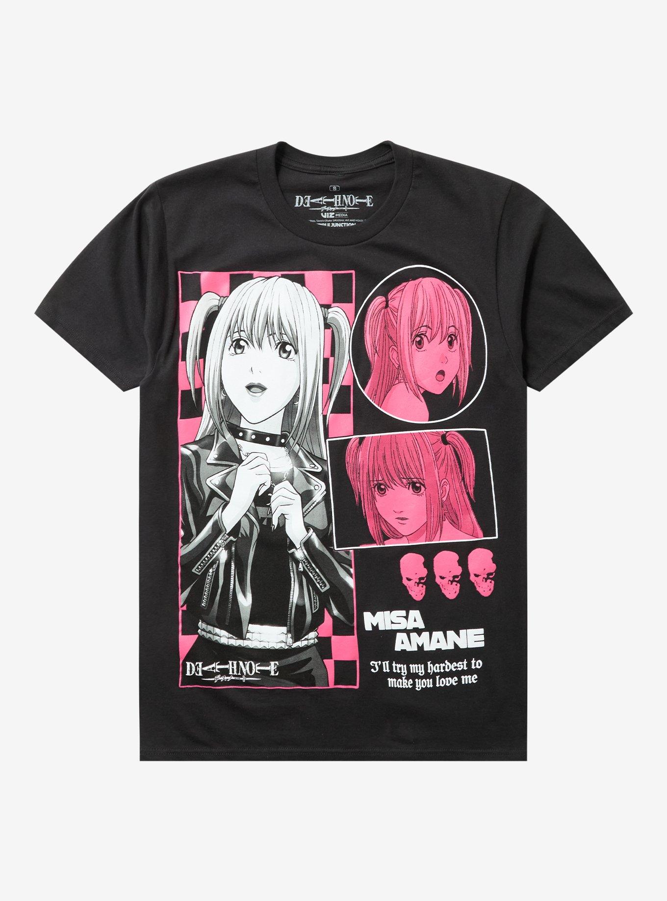 Death Note Misa Pink Checkered T-Shirt