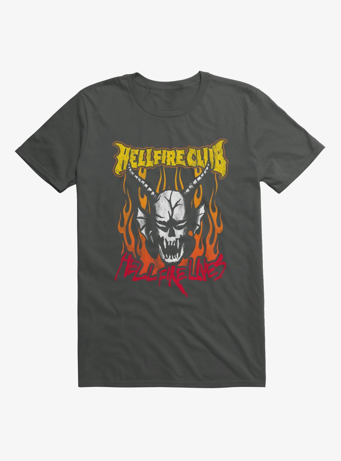 Stranger Things Hellfire Club Lives Flames T-Shirt