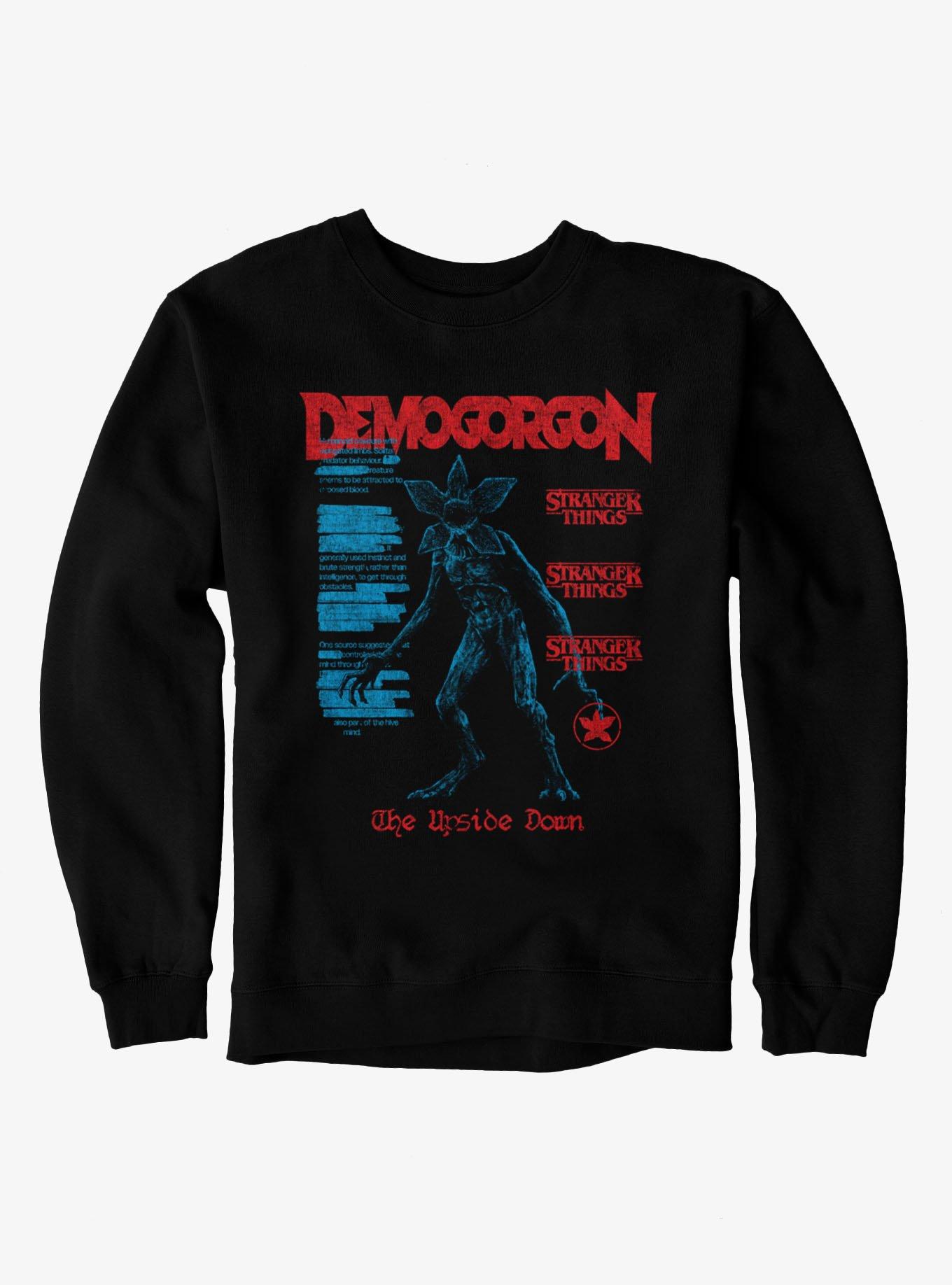 Stranger Things Demogorgon Classified Sweatshirt Hot Topic Exclusive, , hi-res