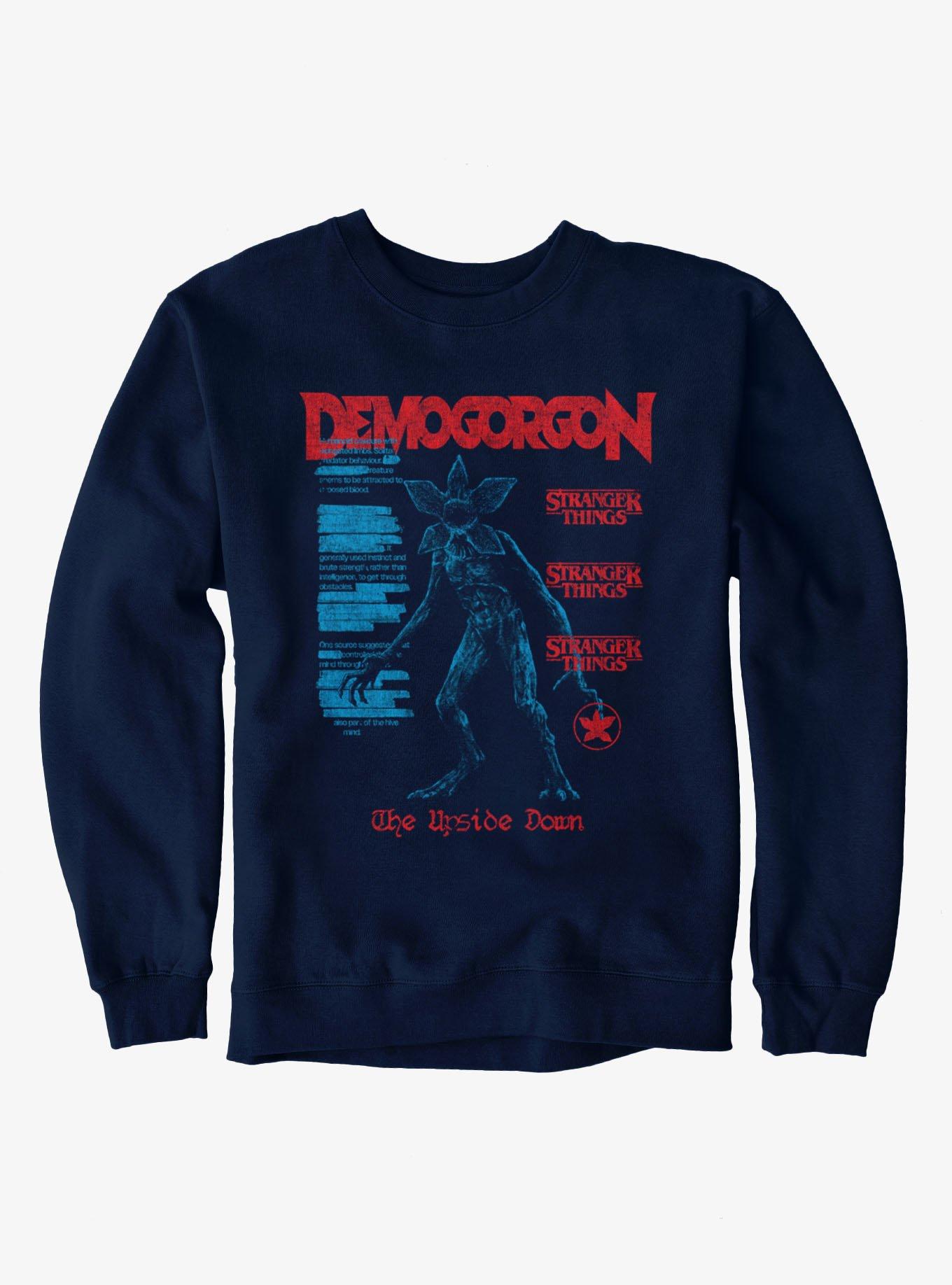 Stranger Things Demogorgon Classified Sweatshirt Hot Topic Exclusive, , hi-res