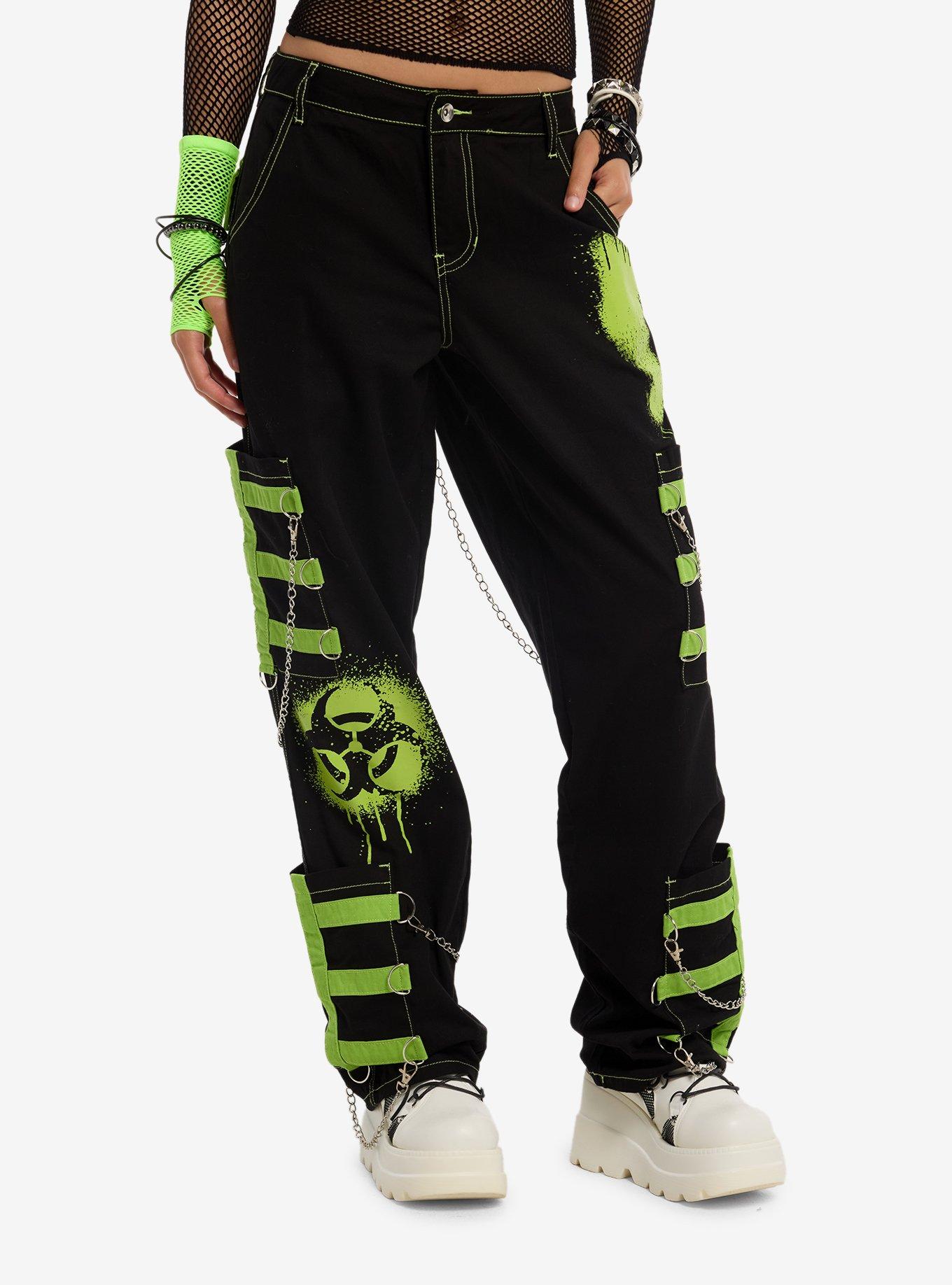 Social Collision Neon Biohazard Carpenter Pants | Hot Topic