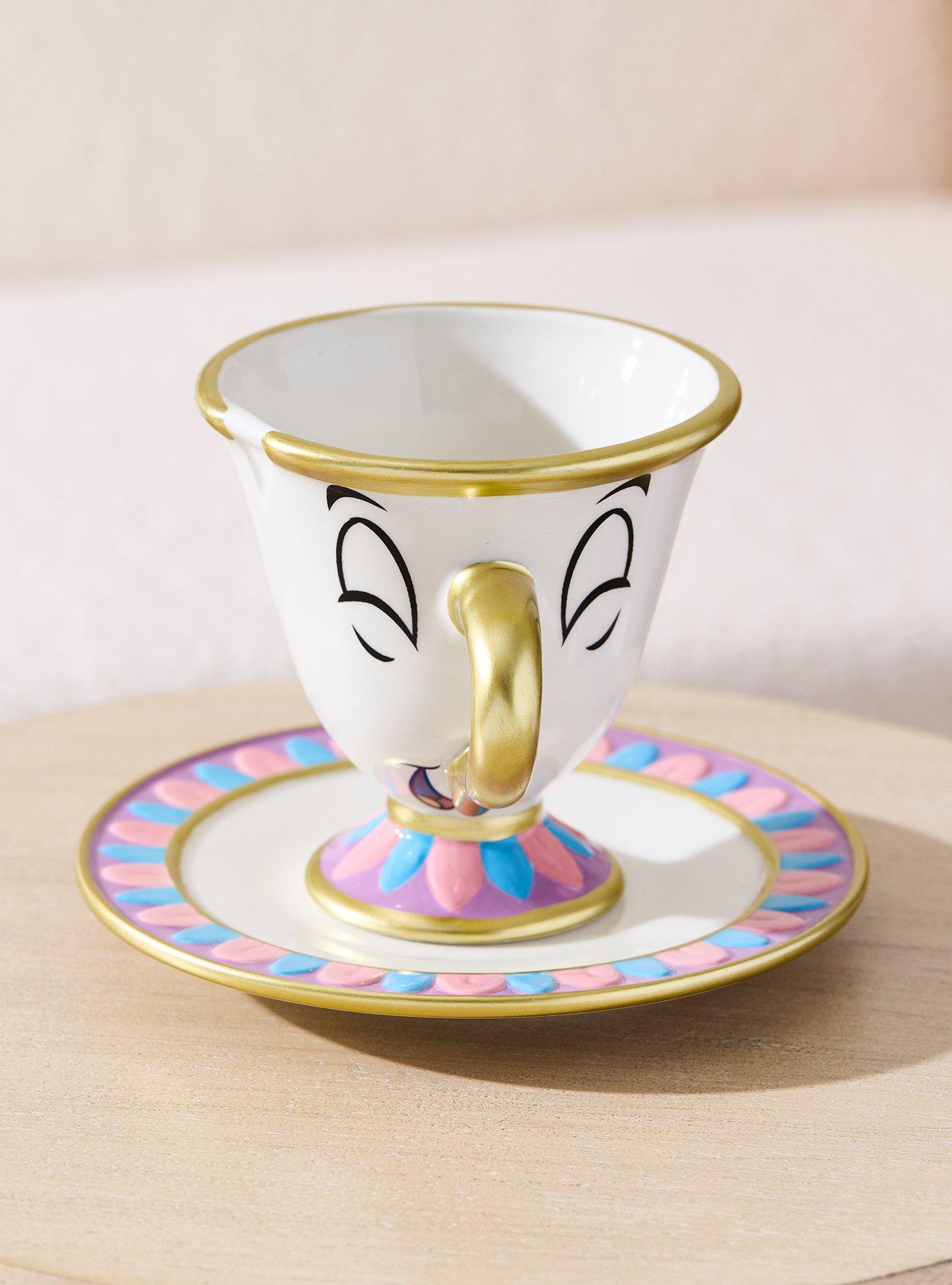 Disney Beauty and The Beast Chip Teacup & Saucer Set - BoxLunch Exclusive, , hi-res
