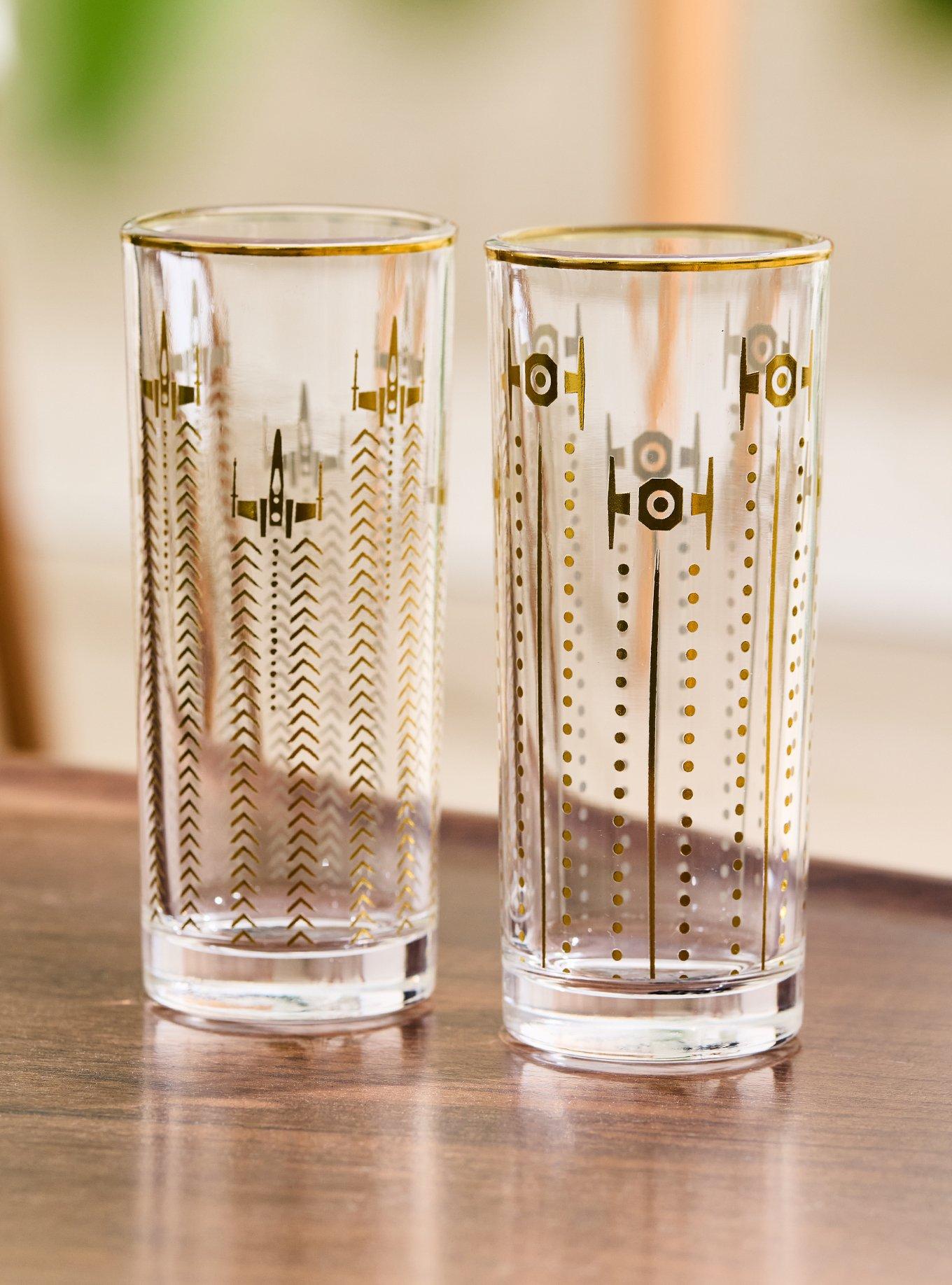 Star Wars Ships Gold Drinking Glass Set - BoxLunch Exclusive