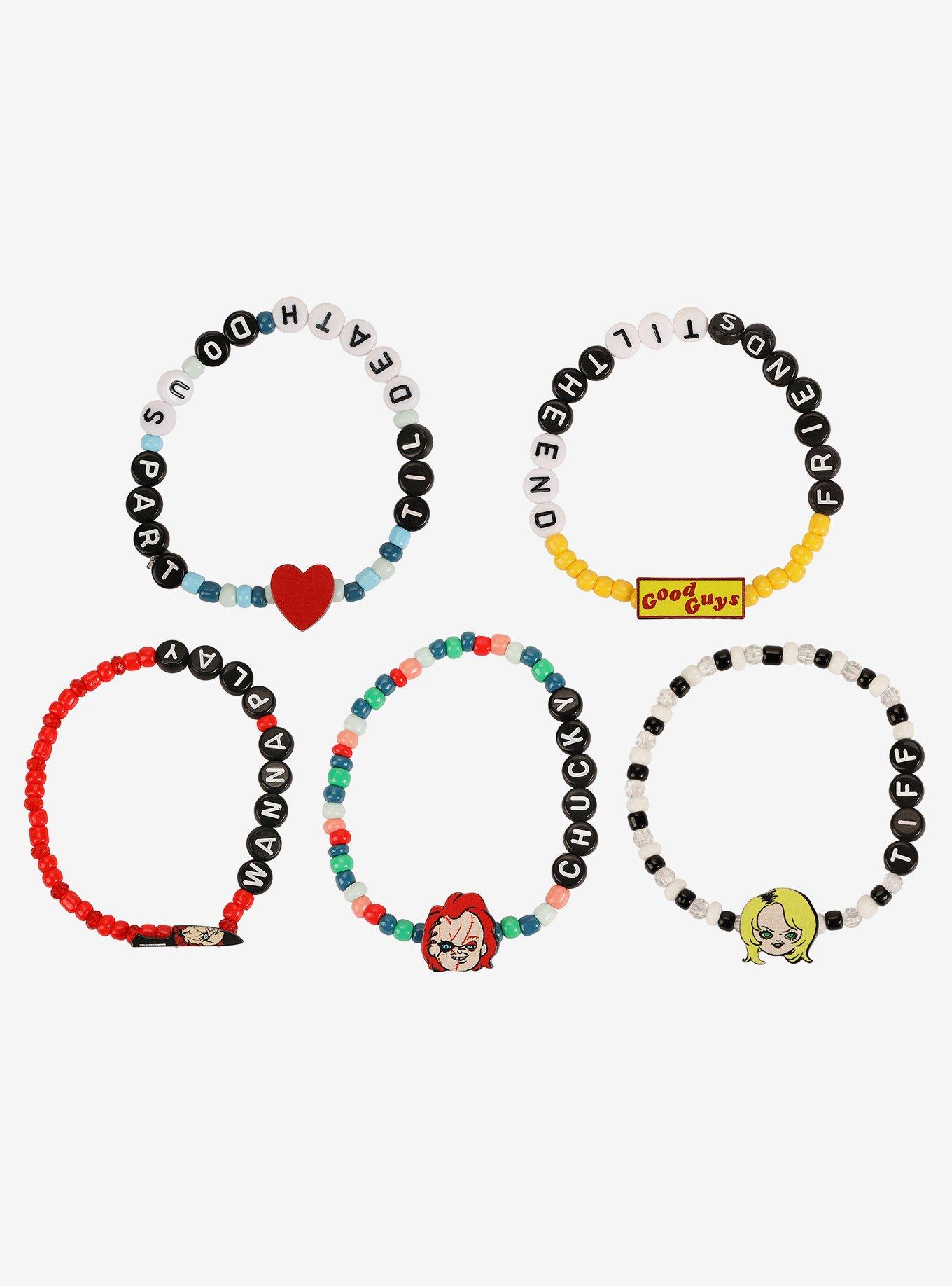 Bride Of Chucky Tiffany & Chucky Bead Bracelet Set, , hi-res
