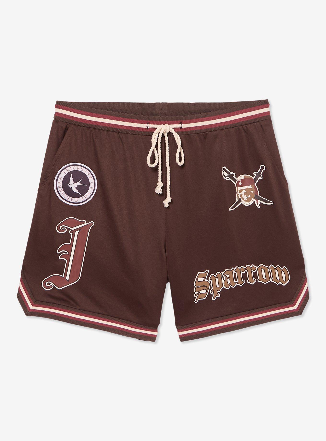 Disney Pirates of the Caribbean Jack Sparrow Basketball Shorts - BoxLunch Exclusive, , hi-res