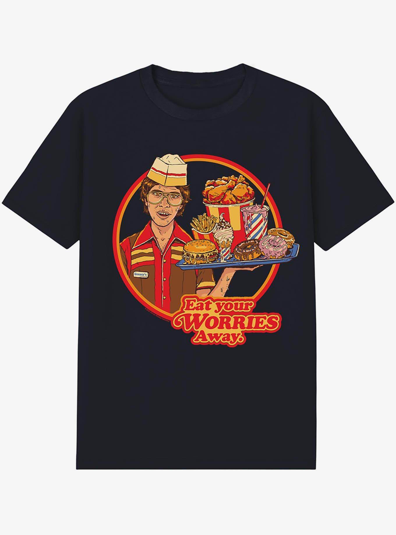 Steven Rhodes Eat Your Worries T-Shirt, , hi-res