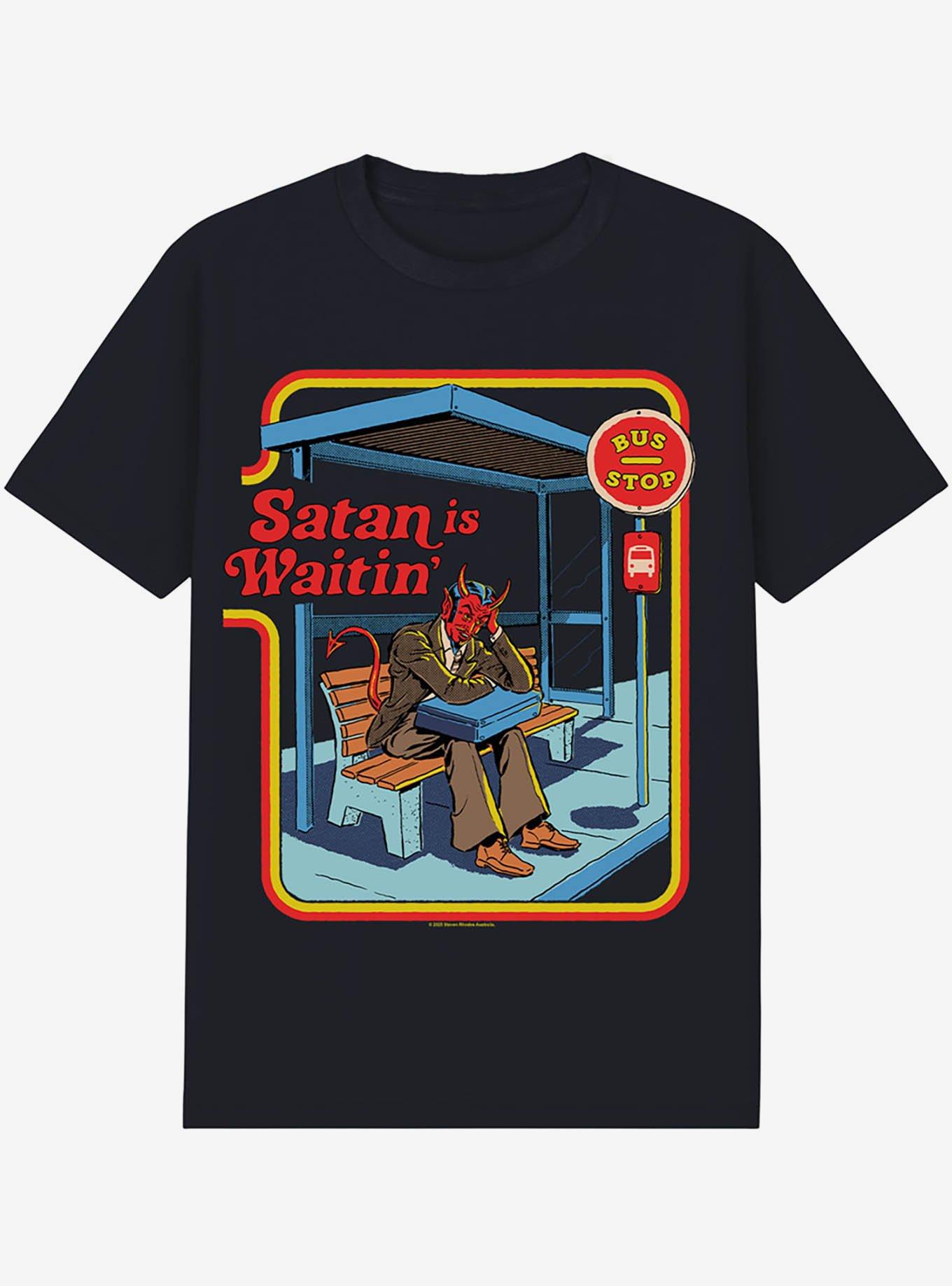 Steven Rhodes Satan is Waitin T-Shirt, , hi-res