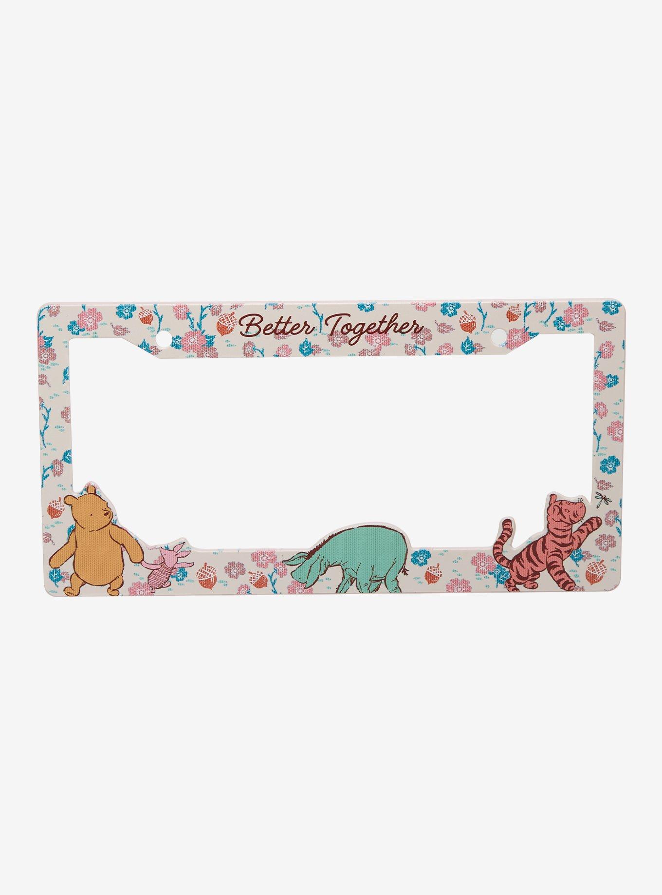 Disney Winnie the Pooh Better Together Floral License Plate Frame - BoxLunch Exclusive, , hi-res
