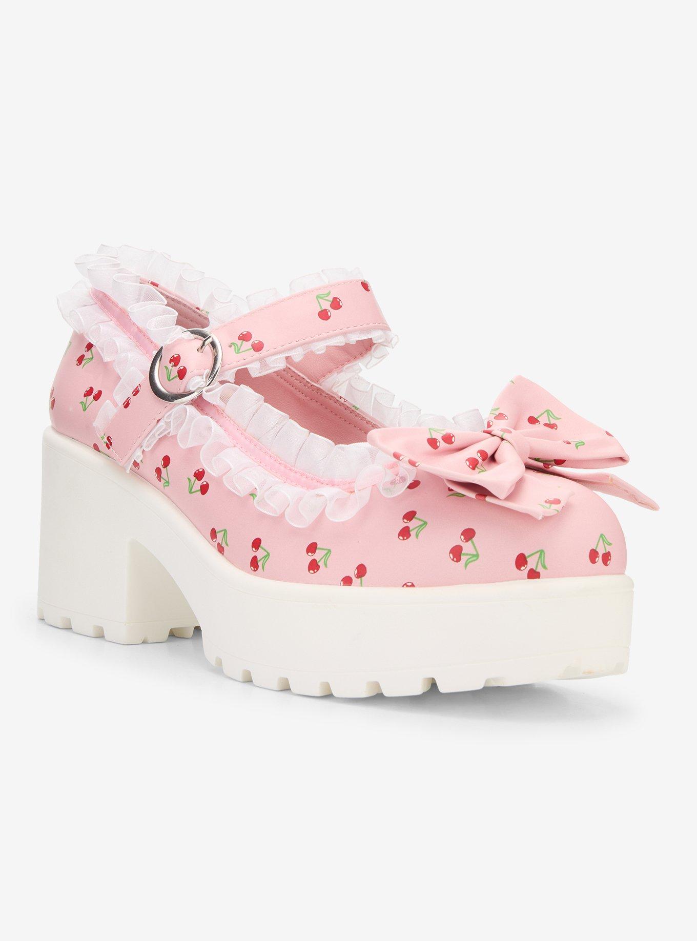 Koi Pink Tira Cherry Mary Janes, , hi-res