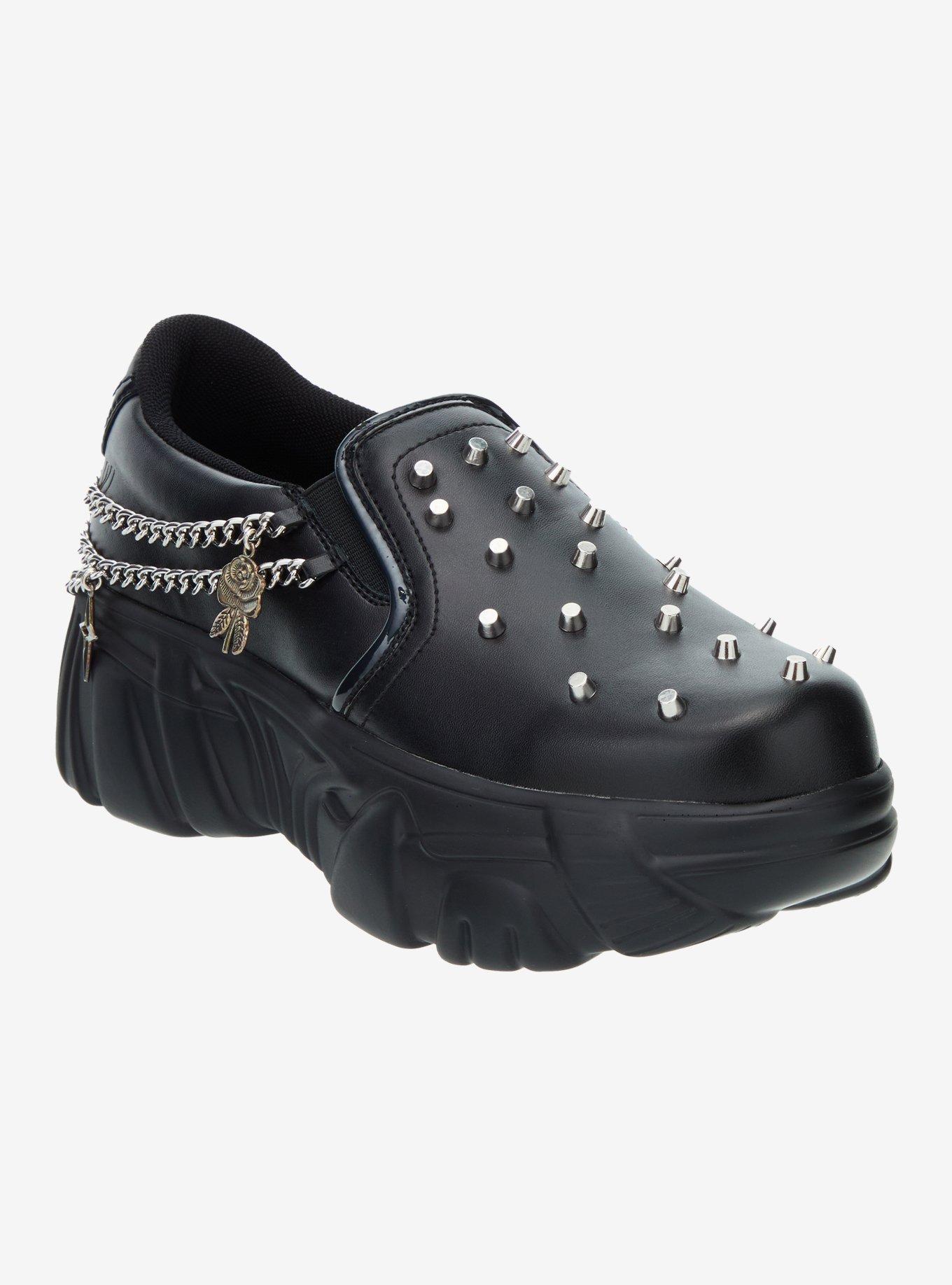 Koi Black Summoner Stud Slip-On Sneakers