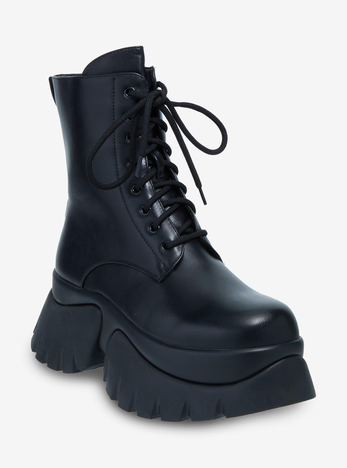 Koi Black Rancor Platform Boots, , hi-res