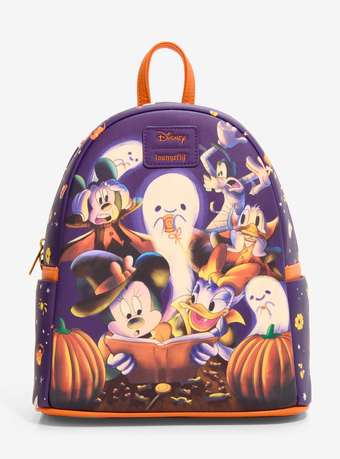 ghost mickey mini backpack Exclusive - Pastel Mouse Glow-in-the-Dark | Officially Licensed | Plastic/Vegan Leather adjustable straps Loungefly X Disney Ghost Mickey