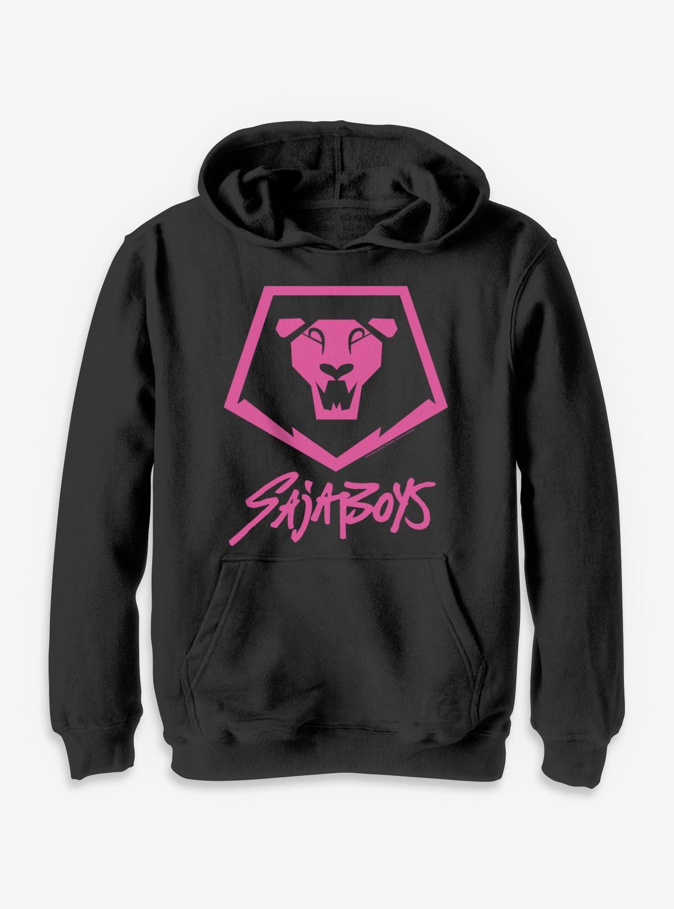 KPop Demon Hunters Saja Boys Lion Logo Youth Hoodie - BLACK | BoxLunch